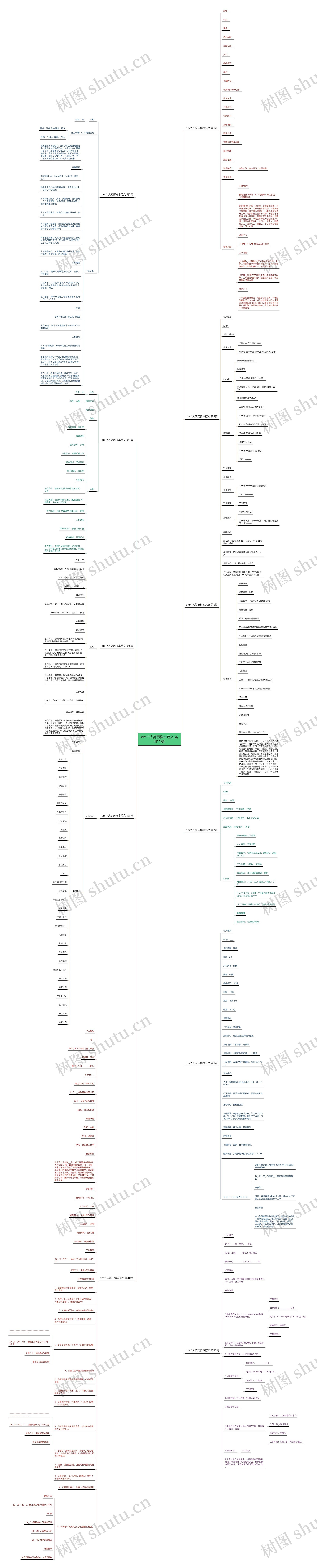 dm个人简历样本范文(实用11篇)思维导图