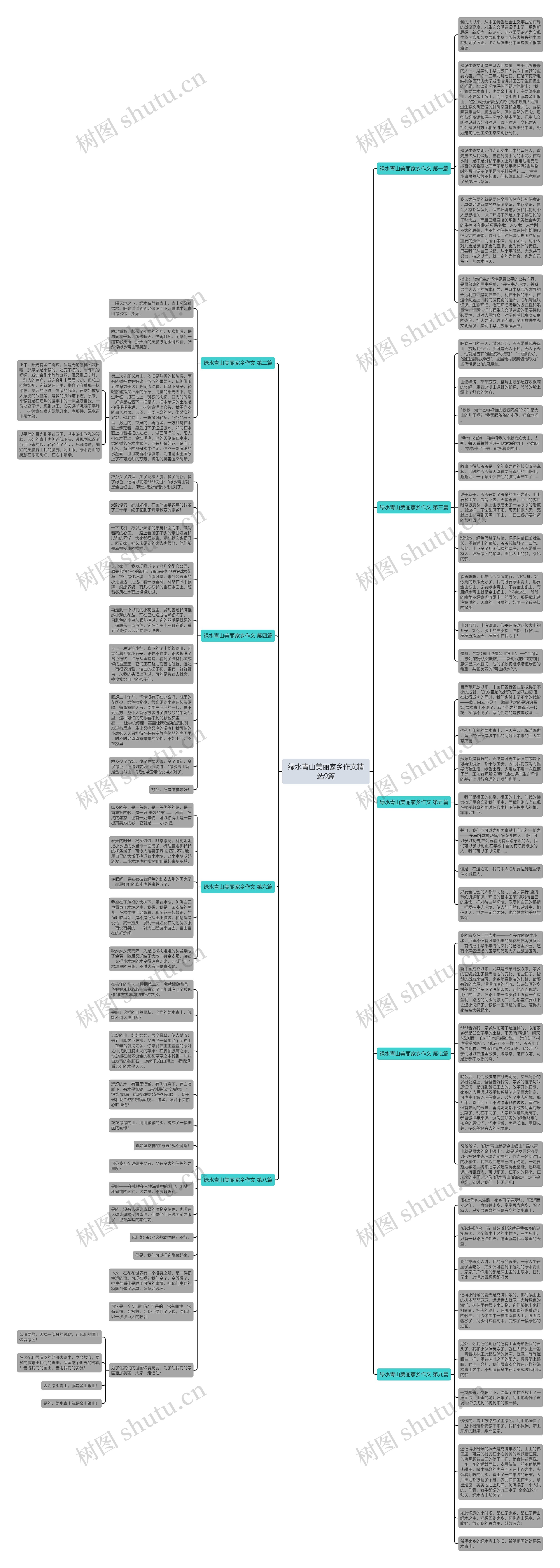 绿水青山美丽家乡作文精选9篇思维导图