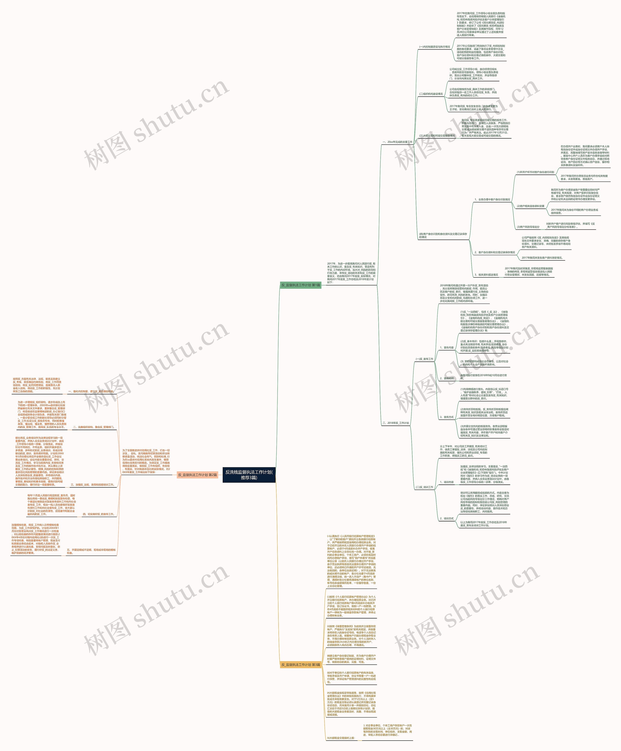 反洗钱监督执法工作计划(推荐3篇)思维导图