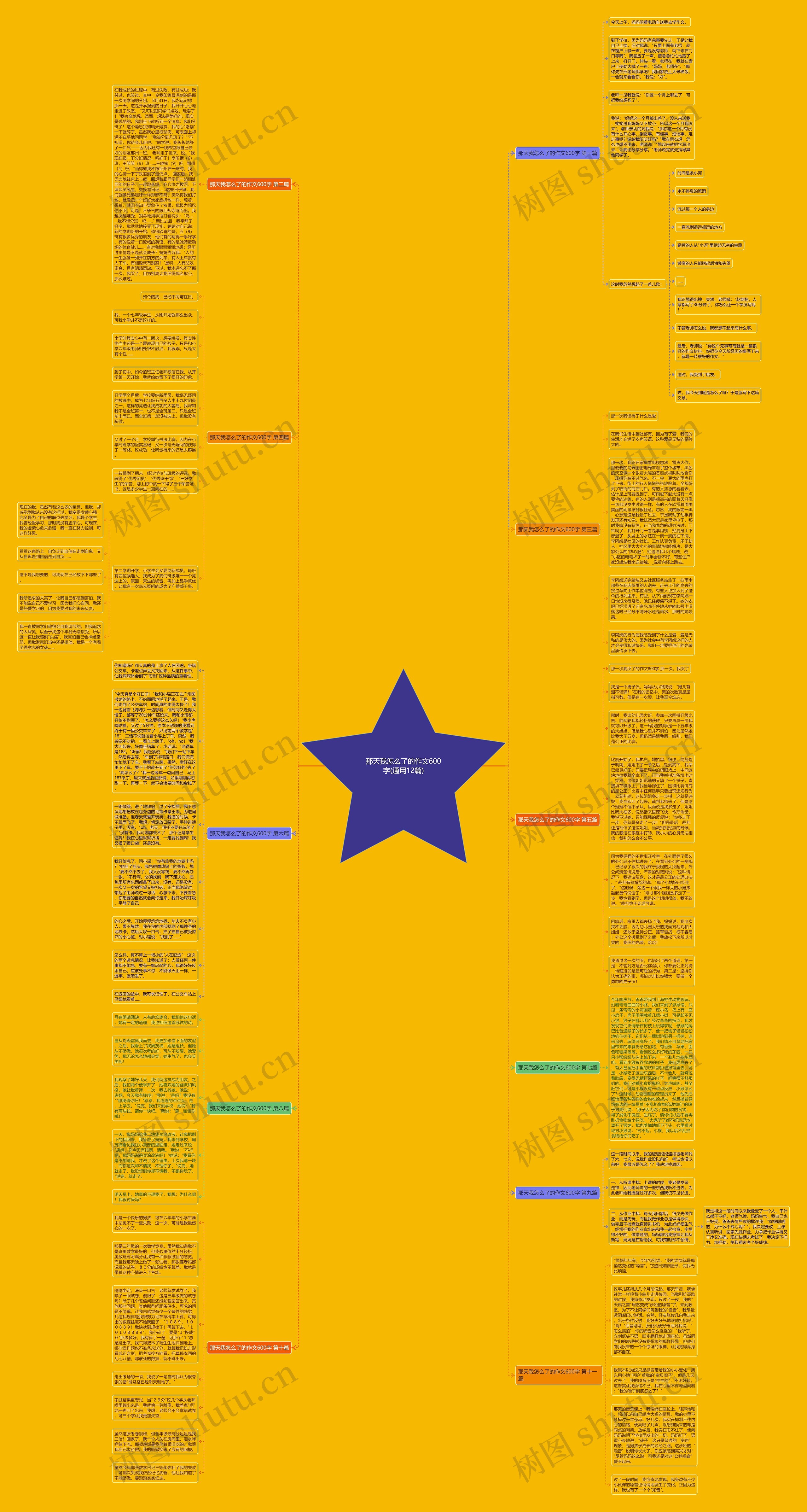 那天我怎么了的作文600字(通用12篇)思维导图
