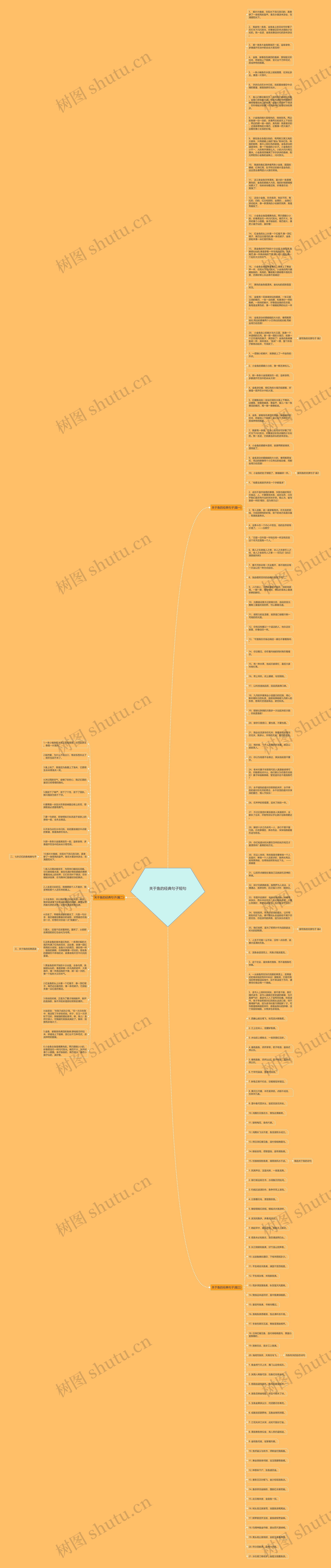 关于鱼的经典句子短句思维导图