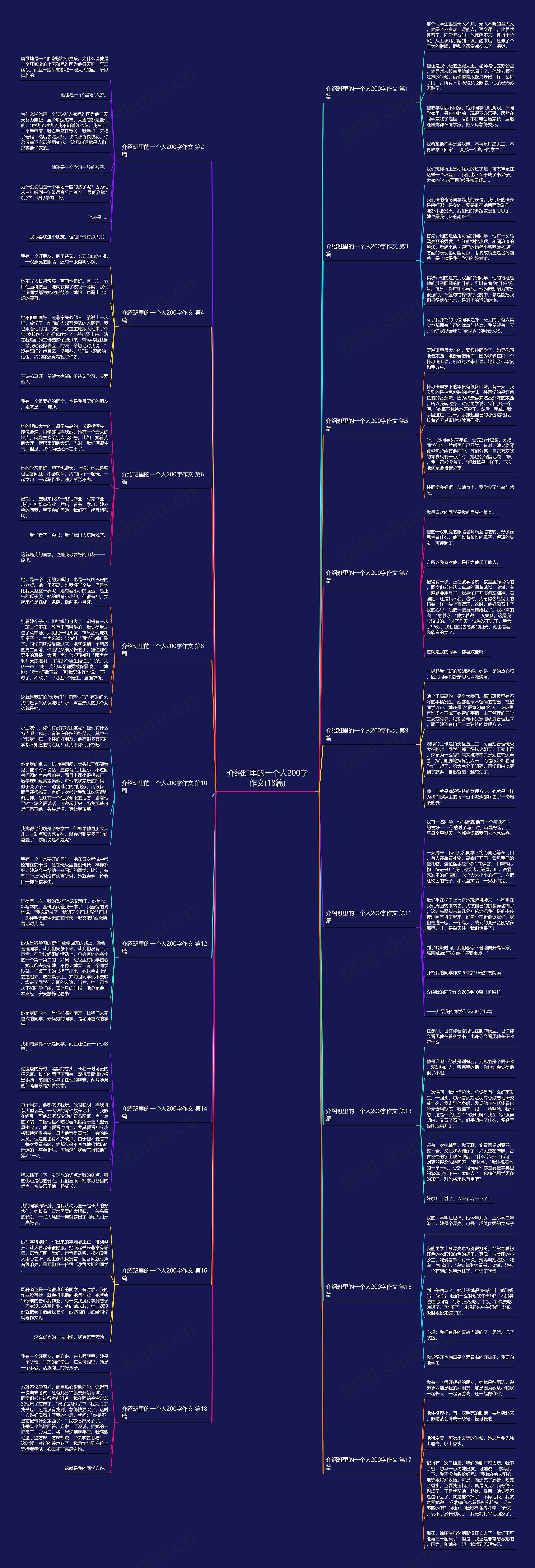 介绍班里的一个人200字作文(18篇)思维导图