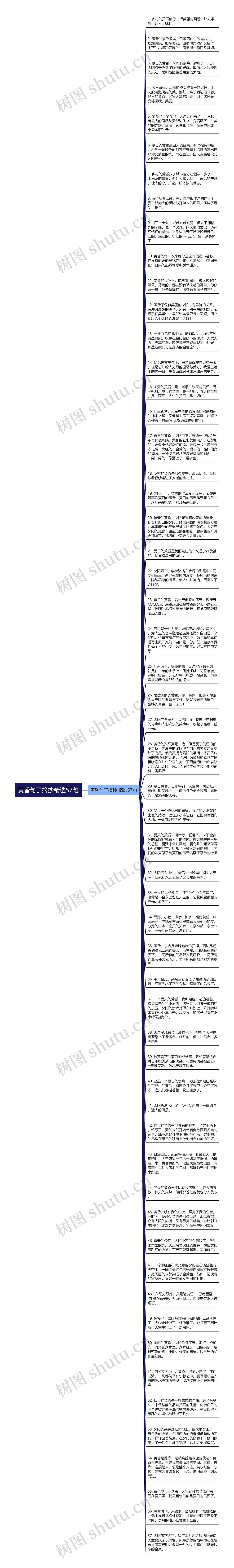 黄昏句子摘抄精选57句思维导图