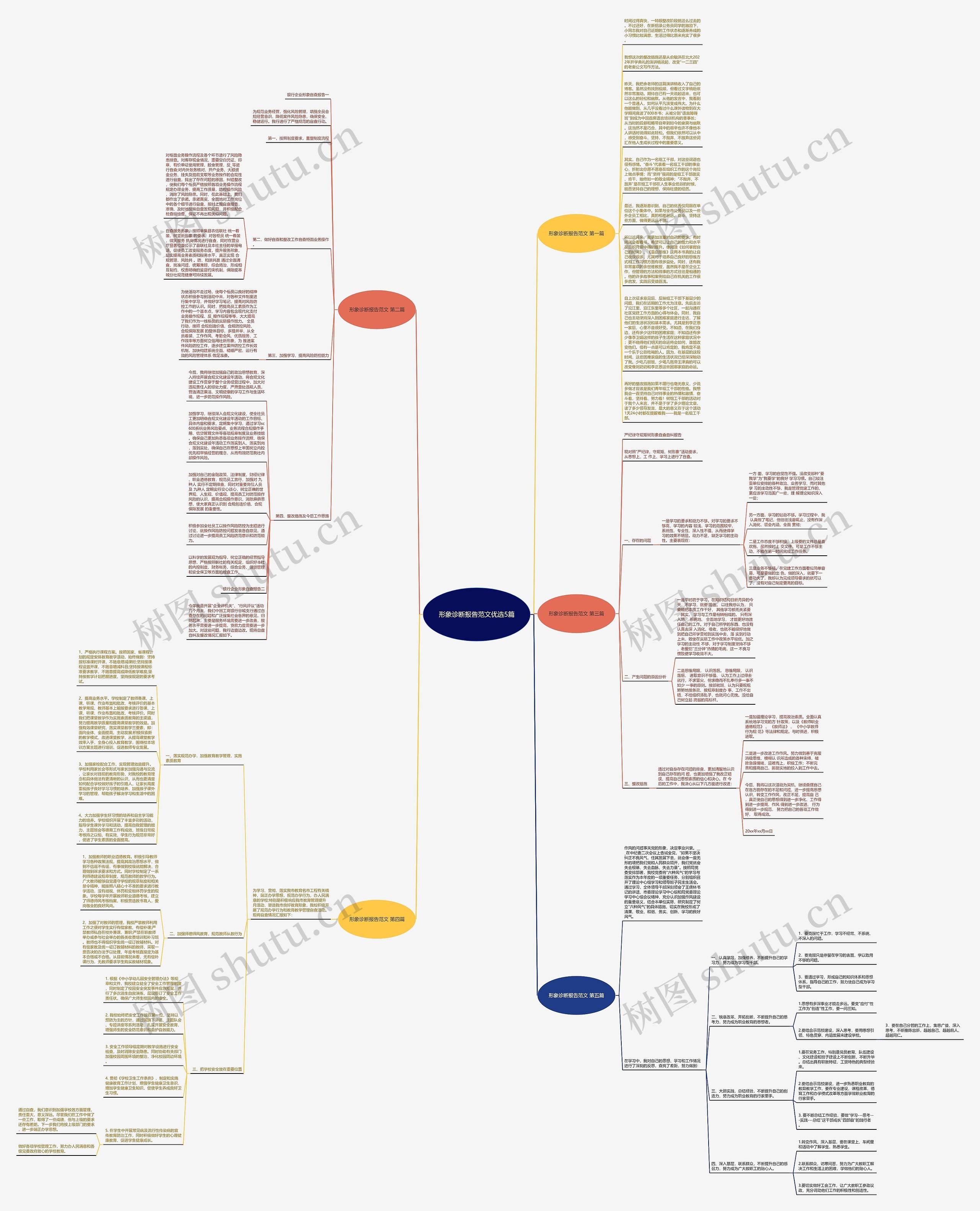 形象诊断报告范文优选5篇思维导图