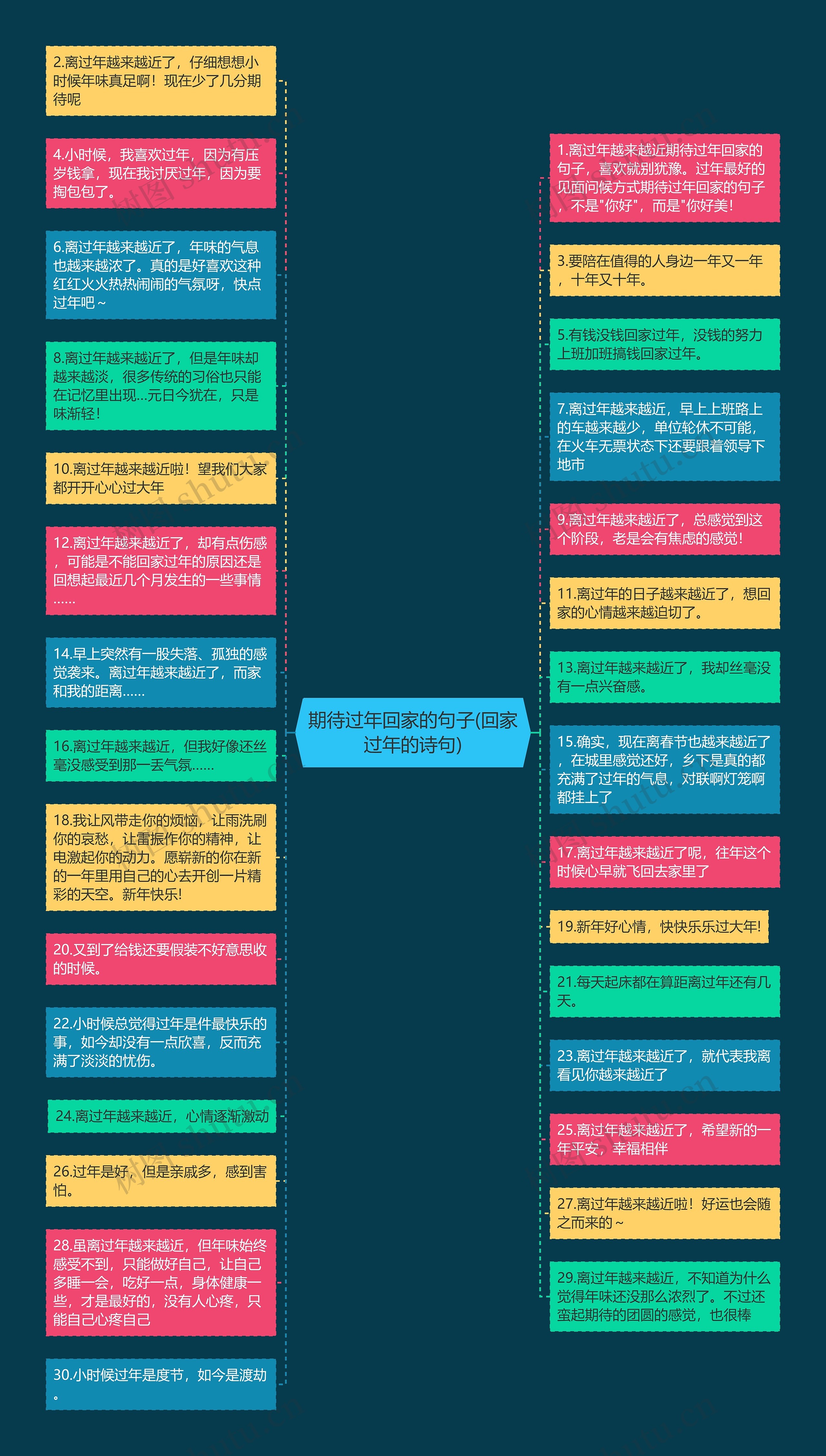 期待过年回家的句子(回家过年的诗句)思维导图