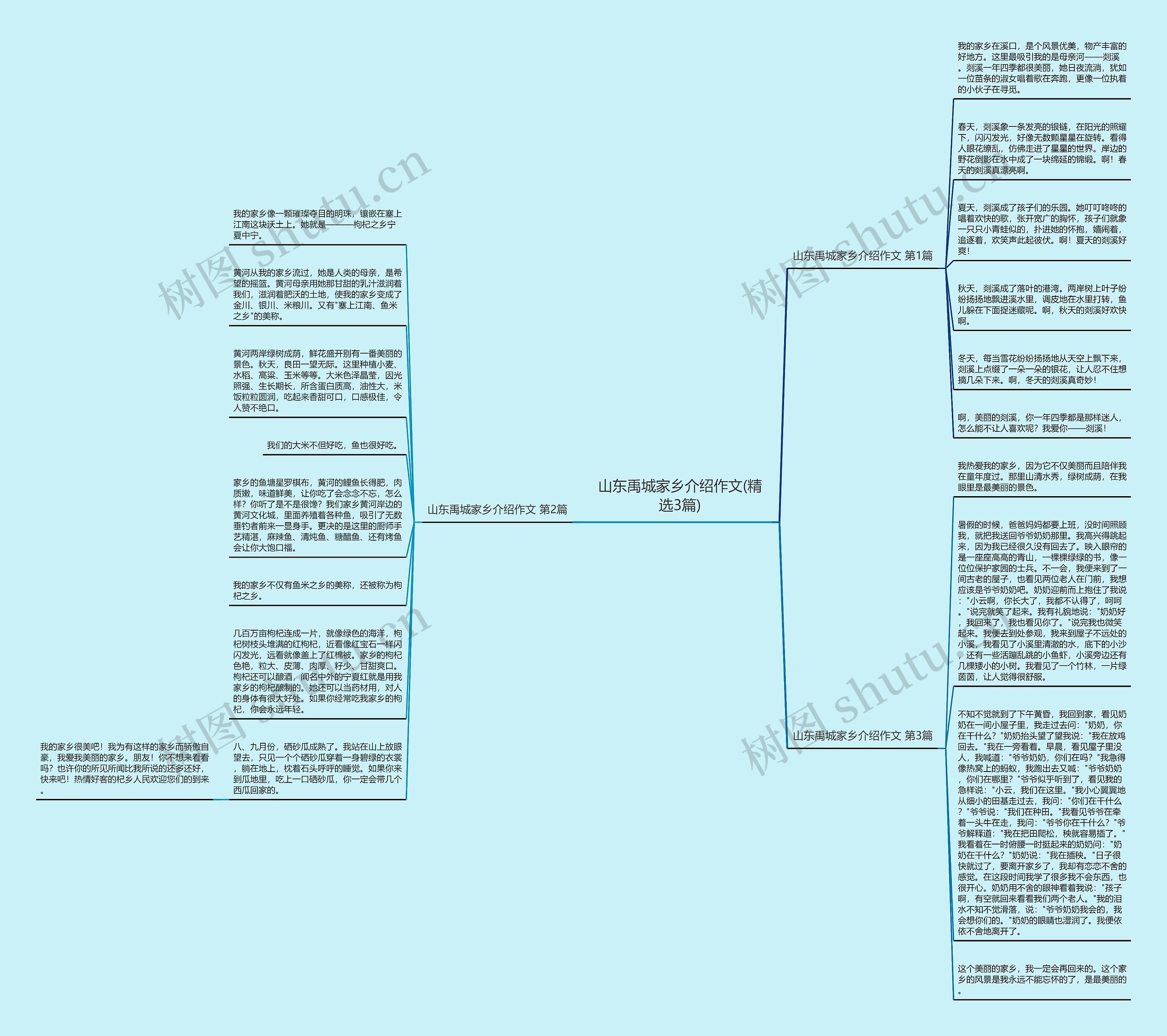 山东禹城家乡介绍作文(精选3篇)思维导图