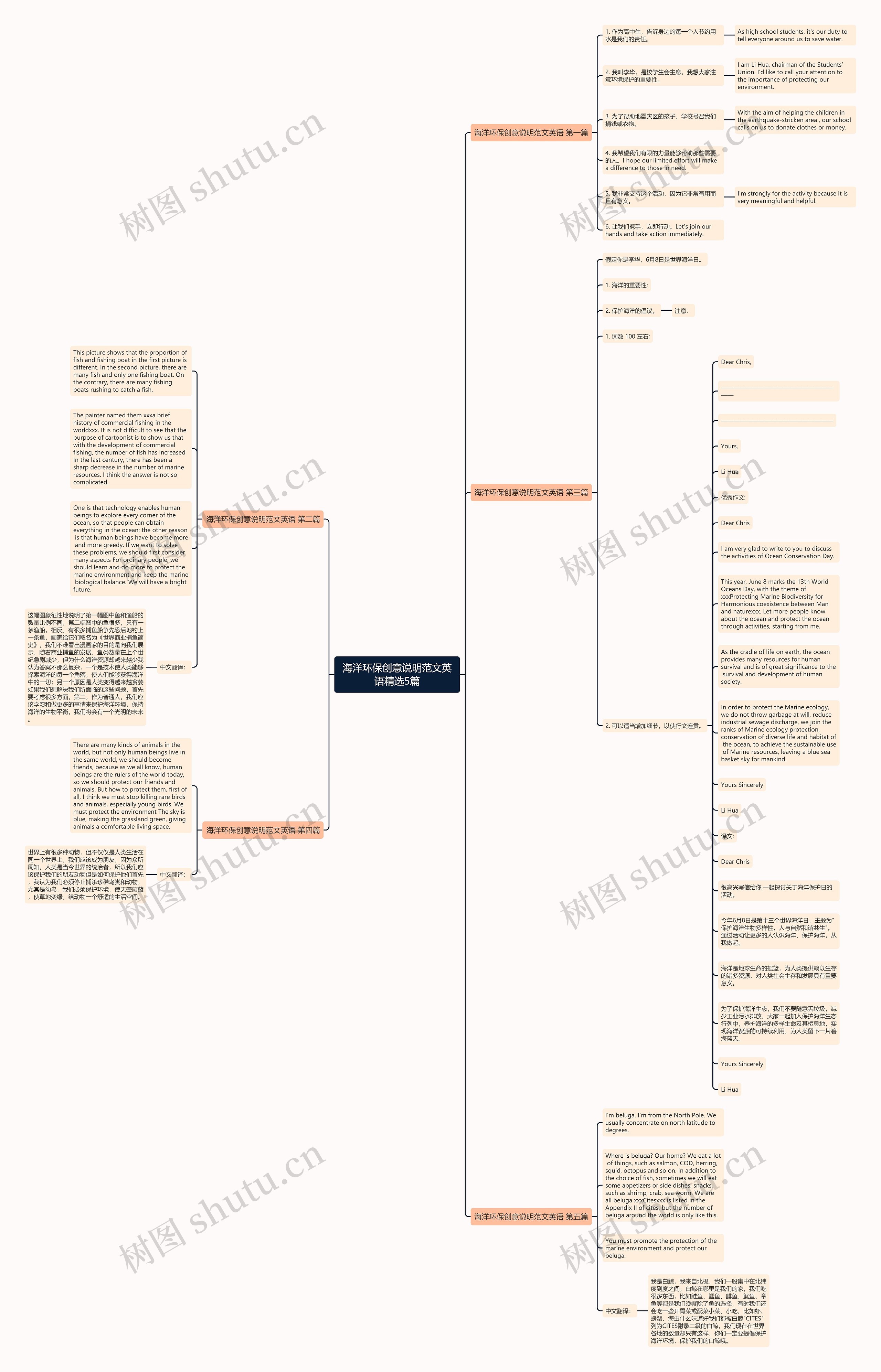 海洋环保创意说明范文英语精选5篇思维导图