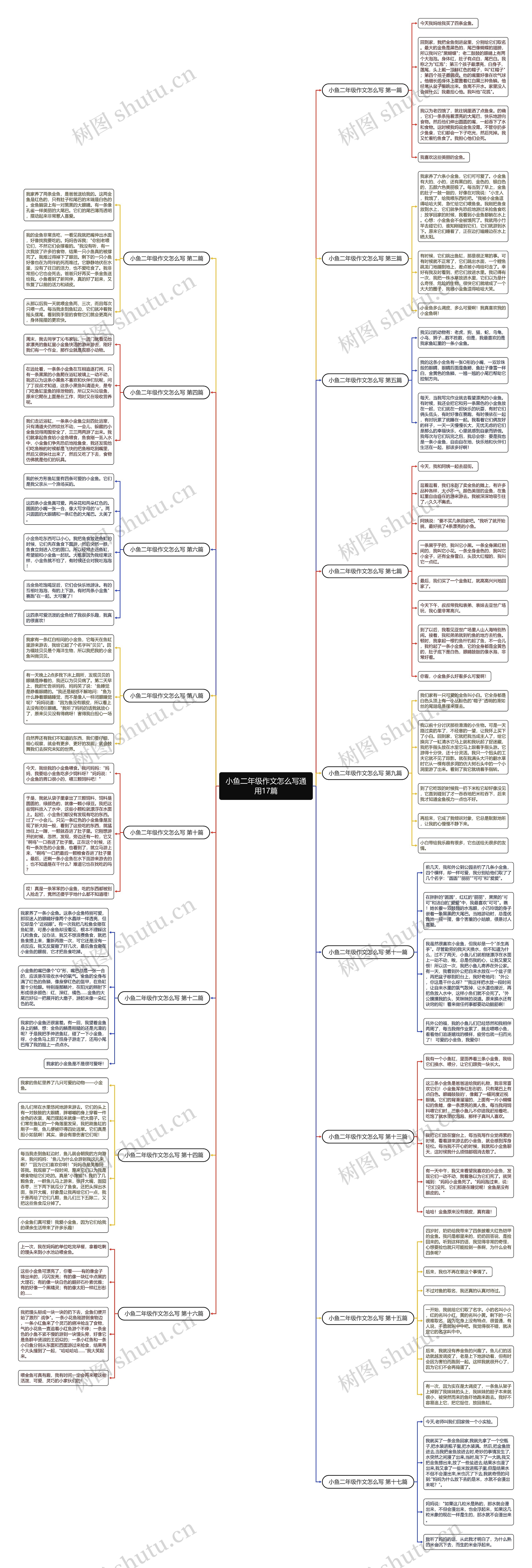 小鱼二年级作文怎么写通用17篇思维导图