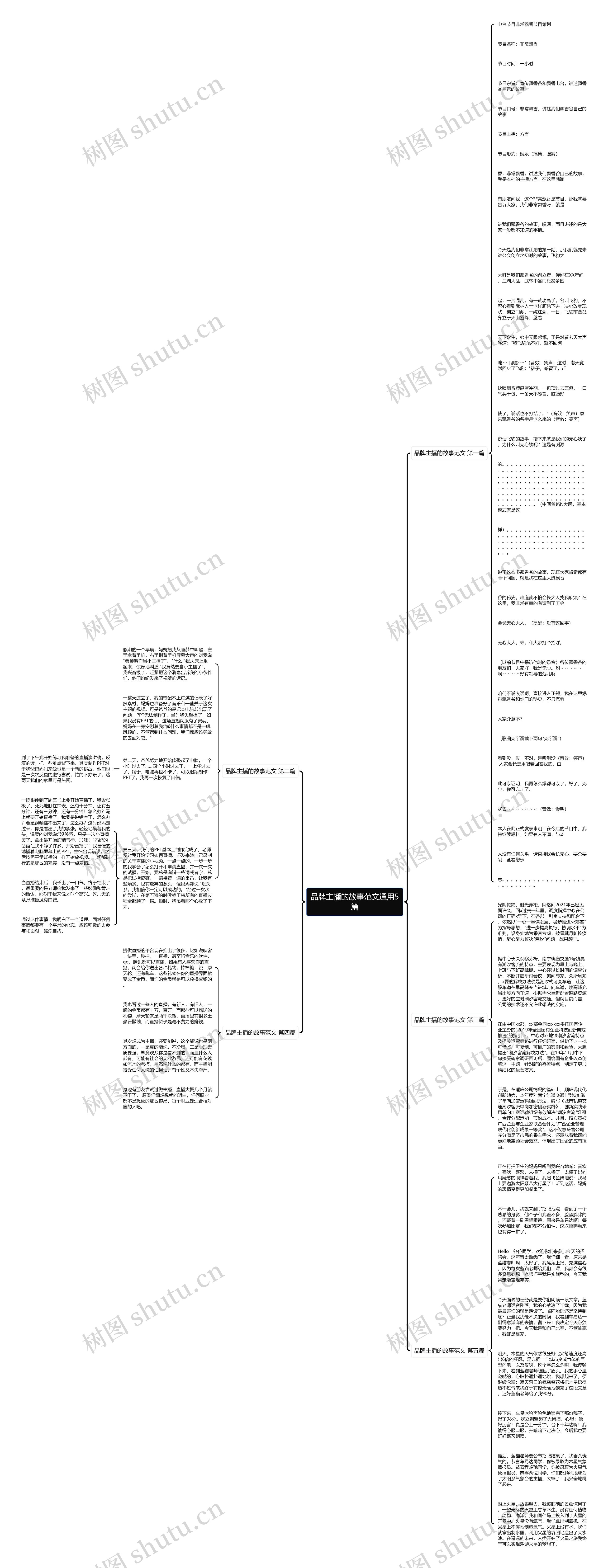 品牌主播的故事范文通用5篇思维导图