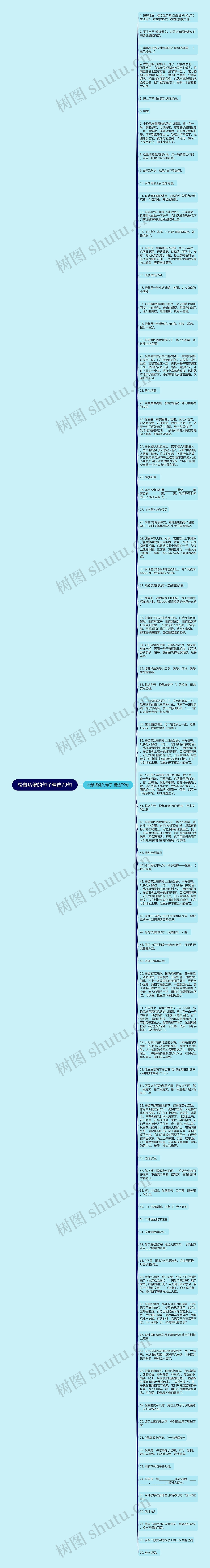 松鼠矫健的句子精选79句思维导图