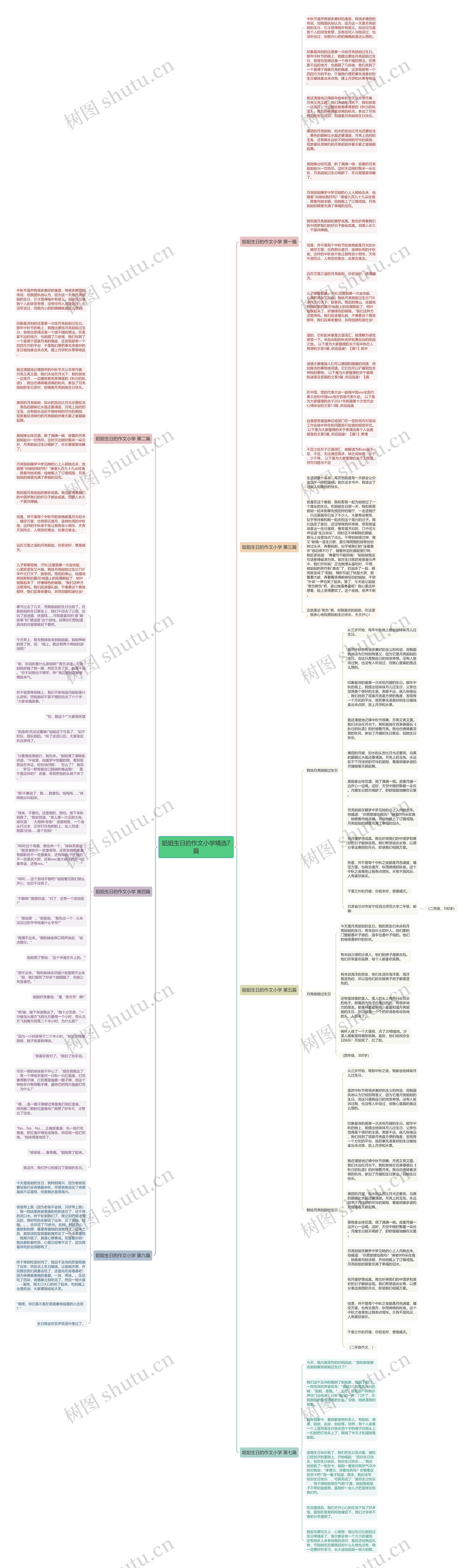 姐姐生日的作文小学精选7篇思维导图