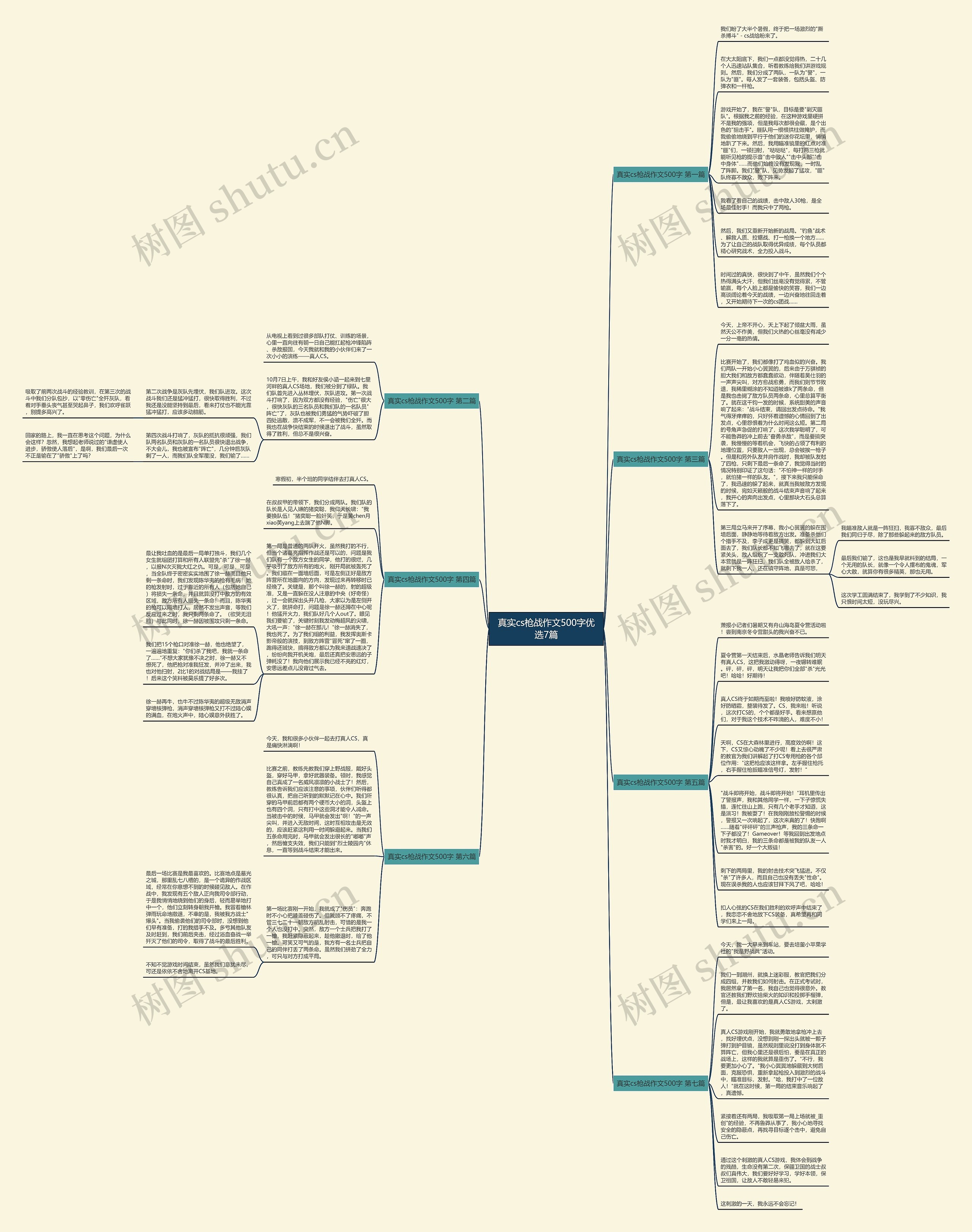 真实cs枪战作文500字优选7篇思维导图