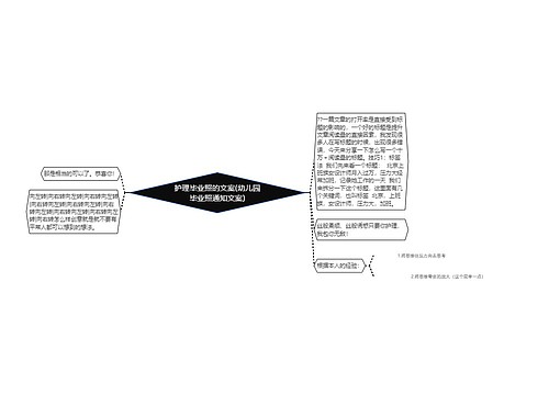 护理毕业照的文案(幼儿园毕业照通知文案)