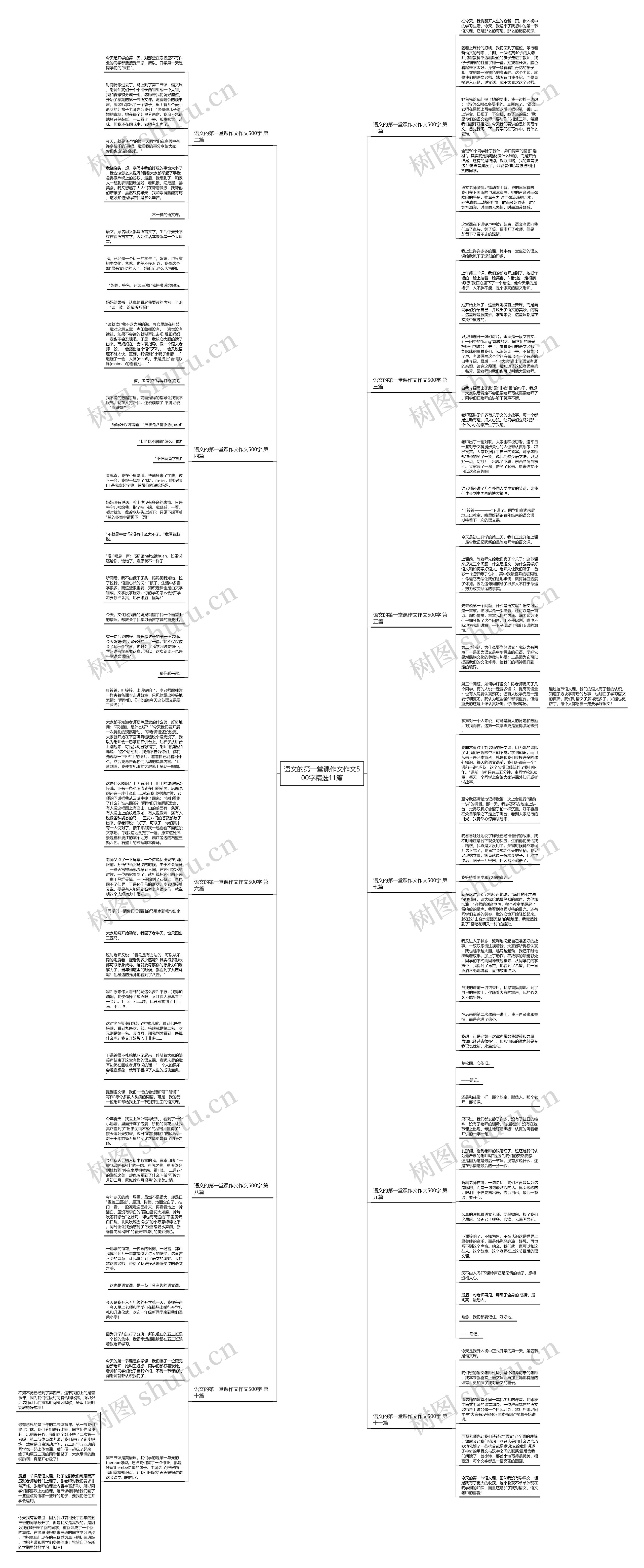 语文的第一堂课作文作文500字精选11篇思维导图