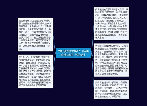 为抗疫加油的句子【抗击疫情加油打气的话】