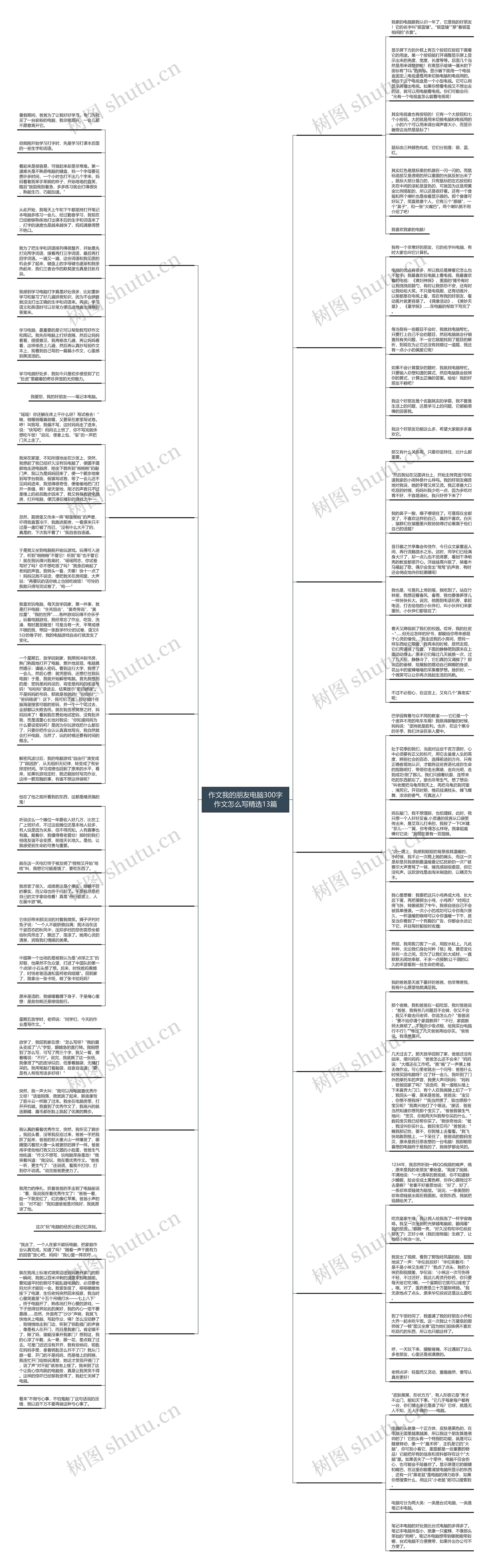 作文我的朋友电脑300字作文怎么写精选13篇思维导图