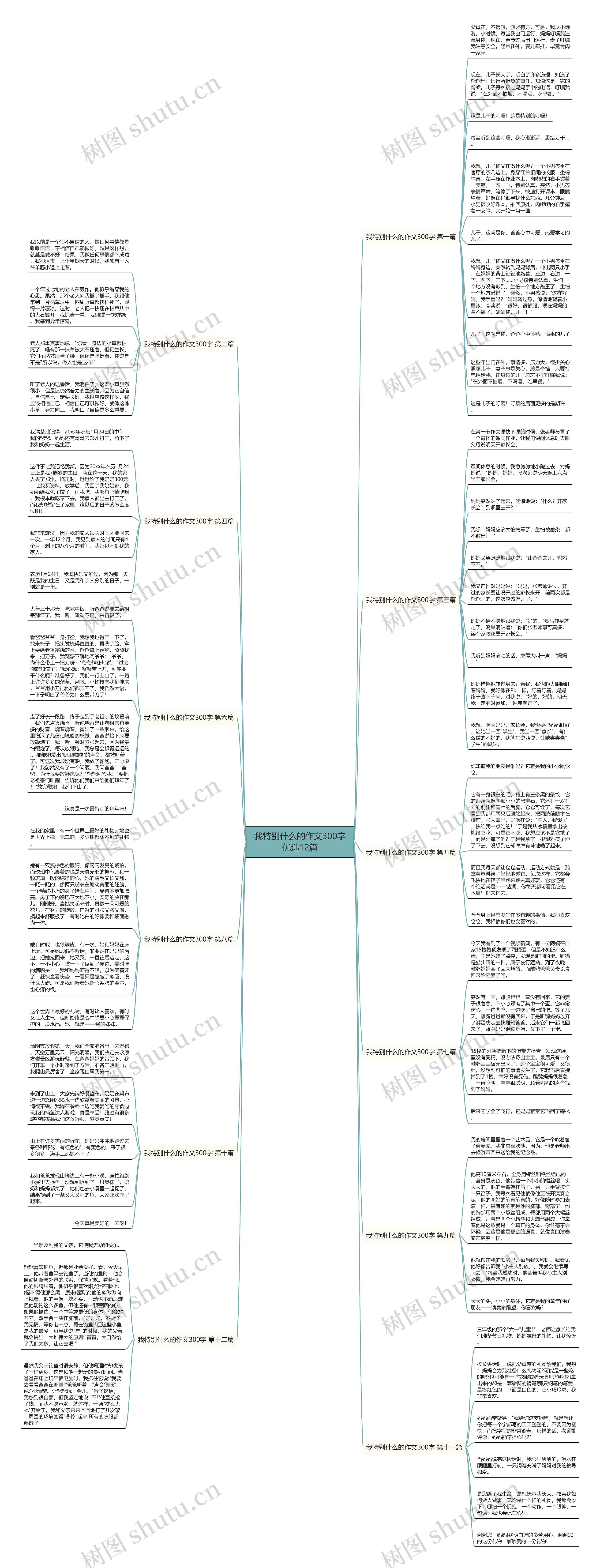 我特别什么的作文300字优选12篇思维导图