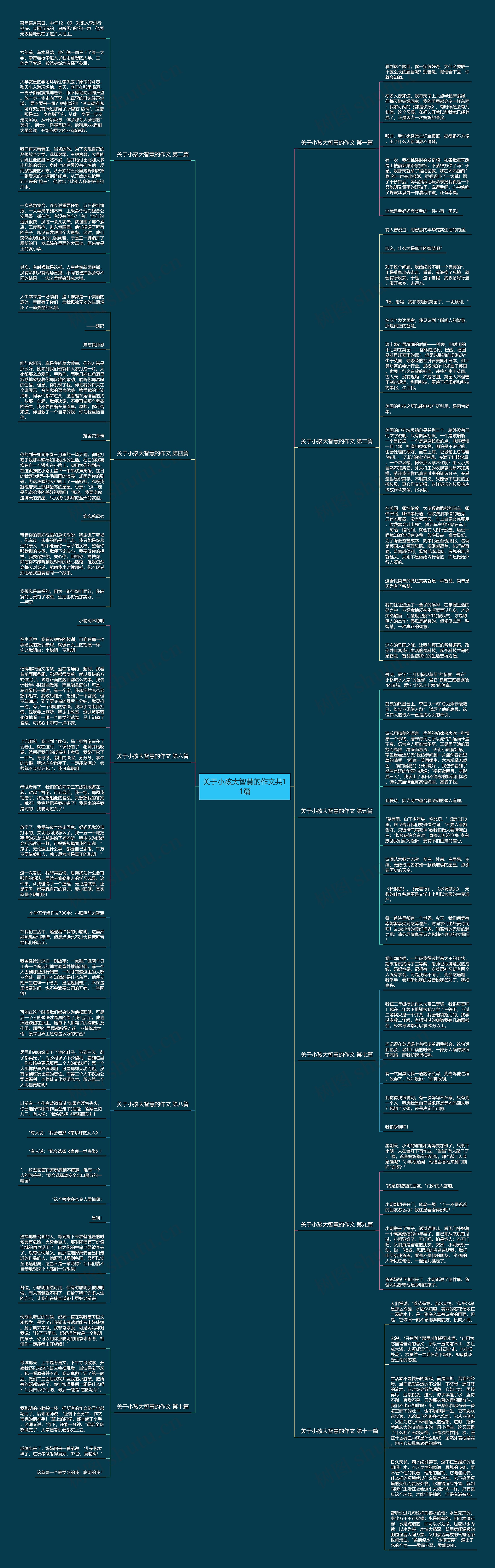 关于小孩大智慧的作文共11篇思维导图