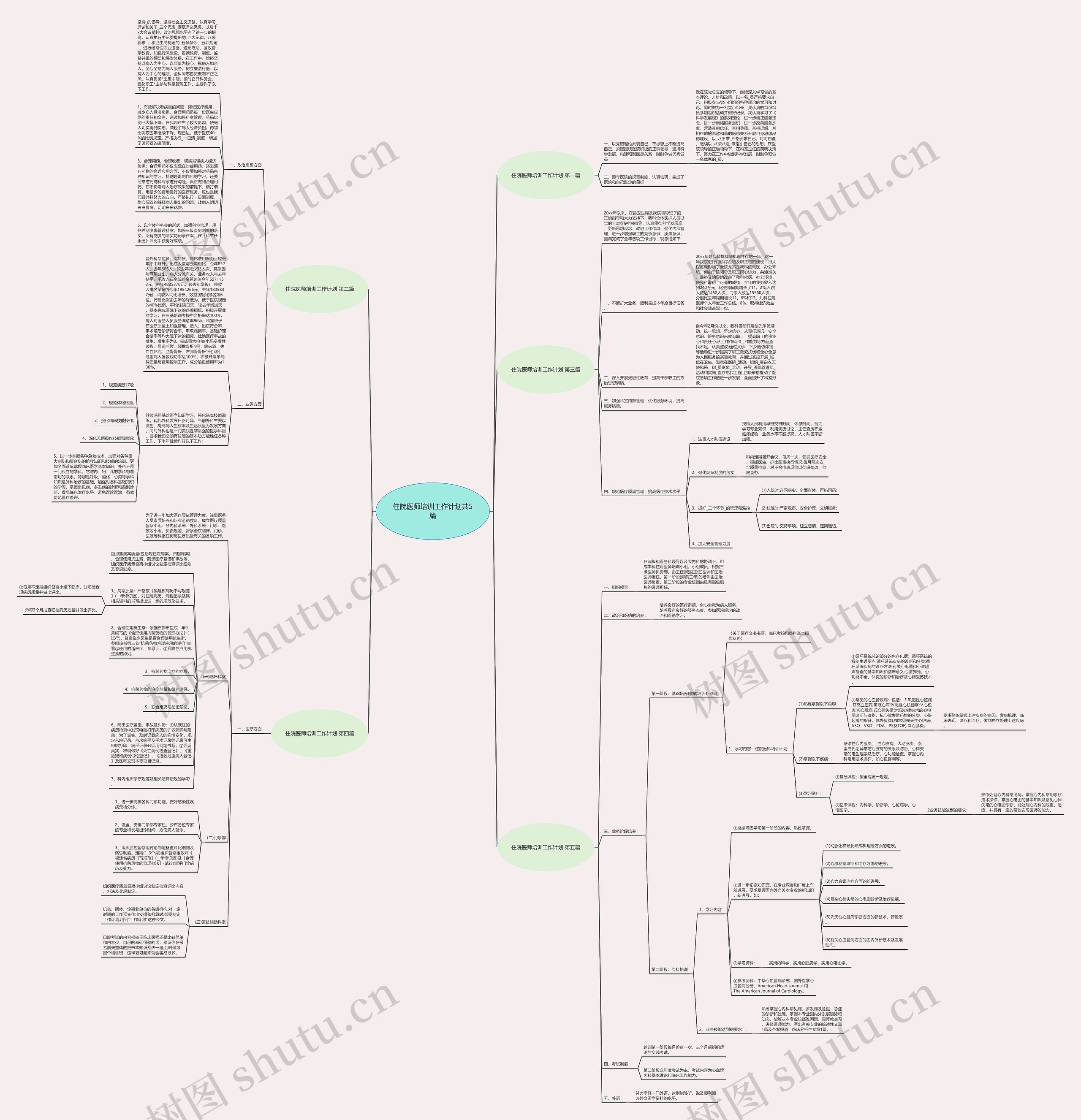 住院医师培训工作计划共5篇思维导图
