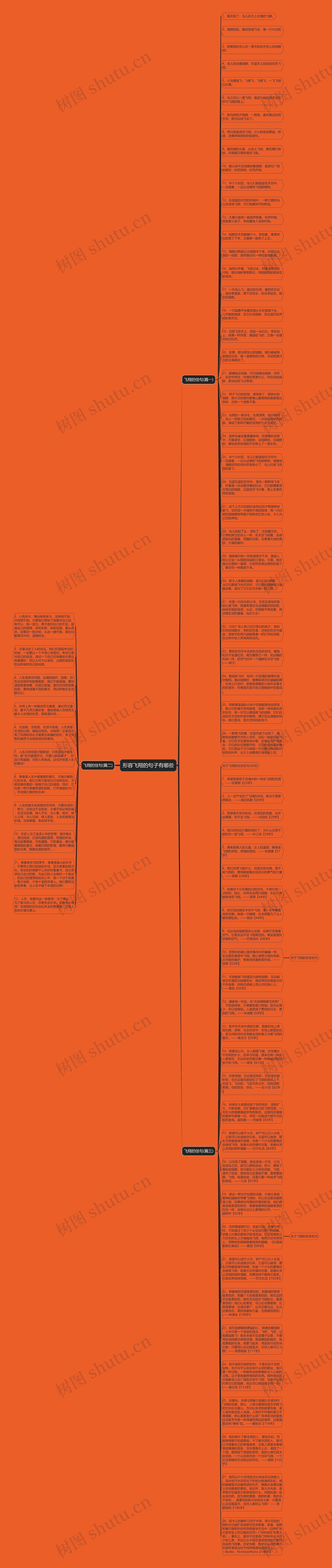 形容飞翔的句子有哪些思维导图