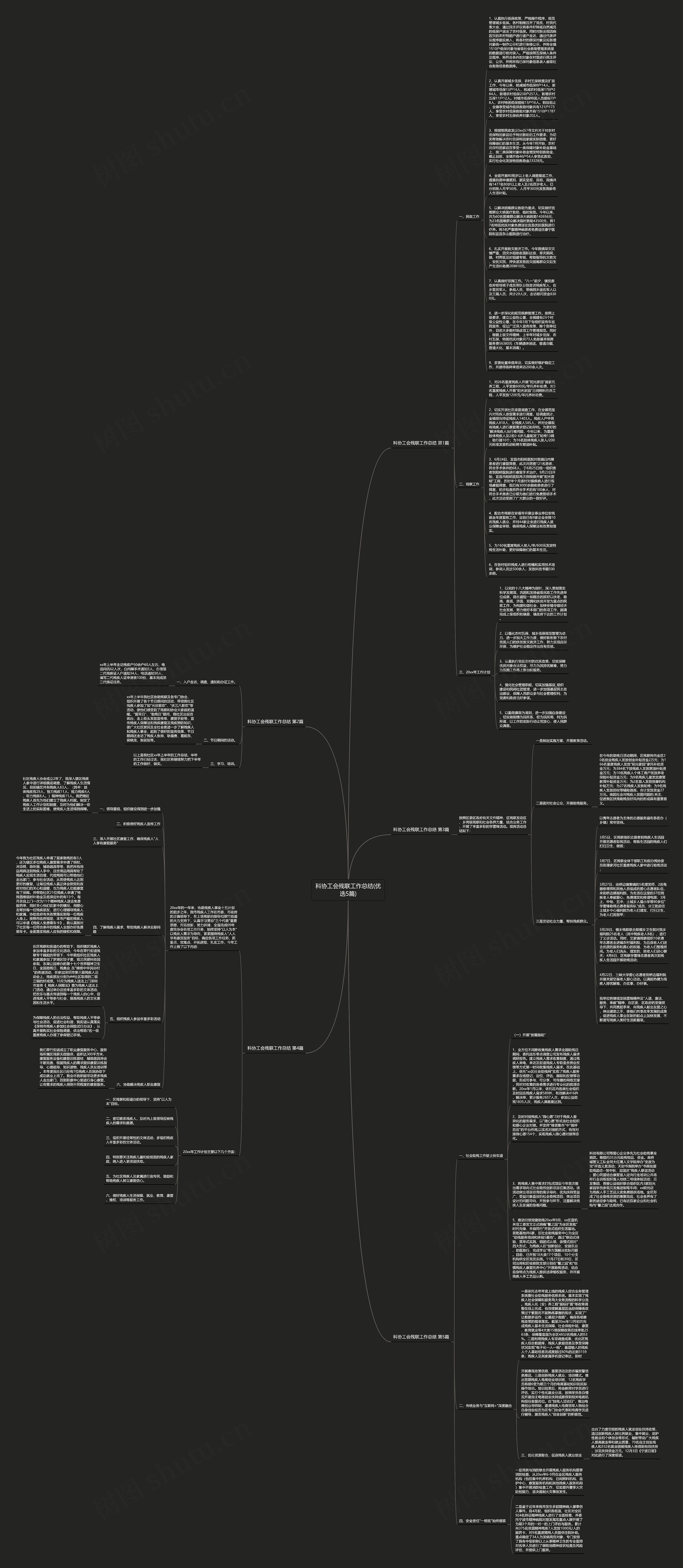 科协工会残联工作总结(优选5篇)思维导图