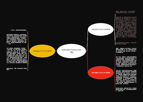 我学会游泳了作文350字(3篇)