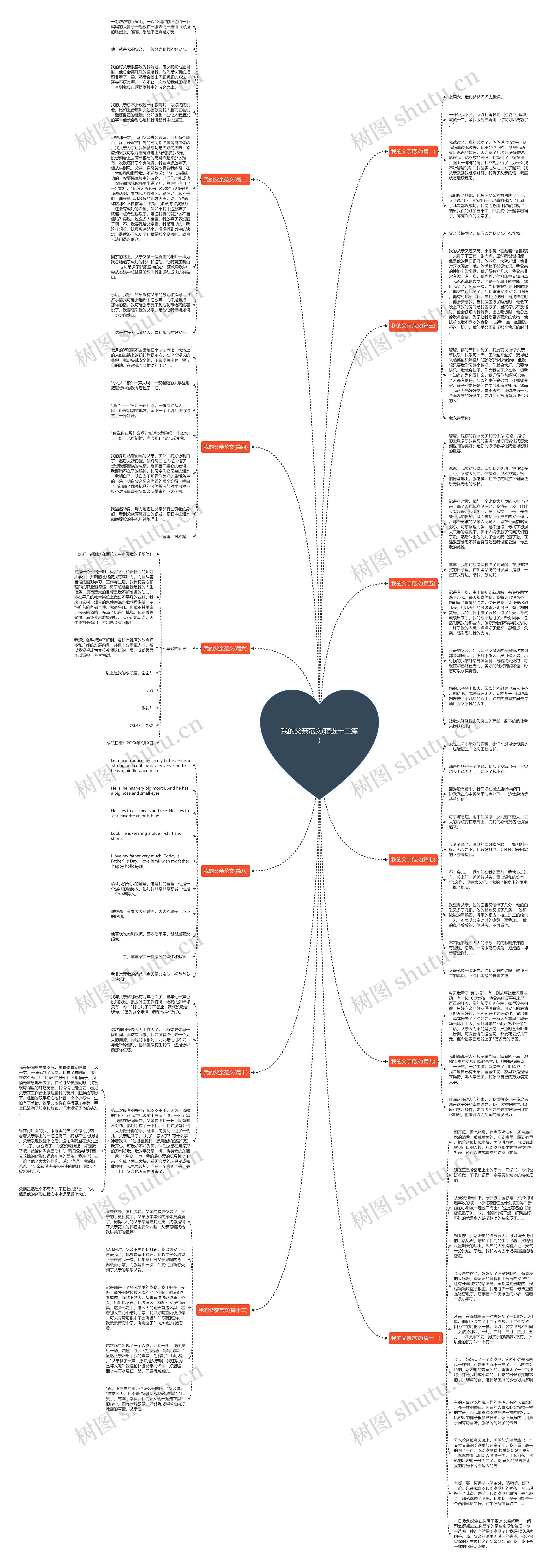 我的父亲范文(精选十二篇)思维导图