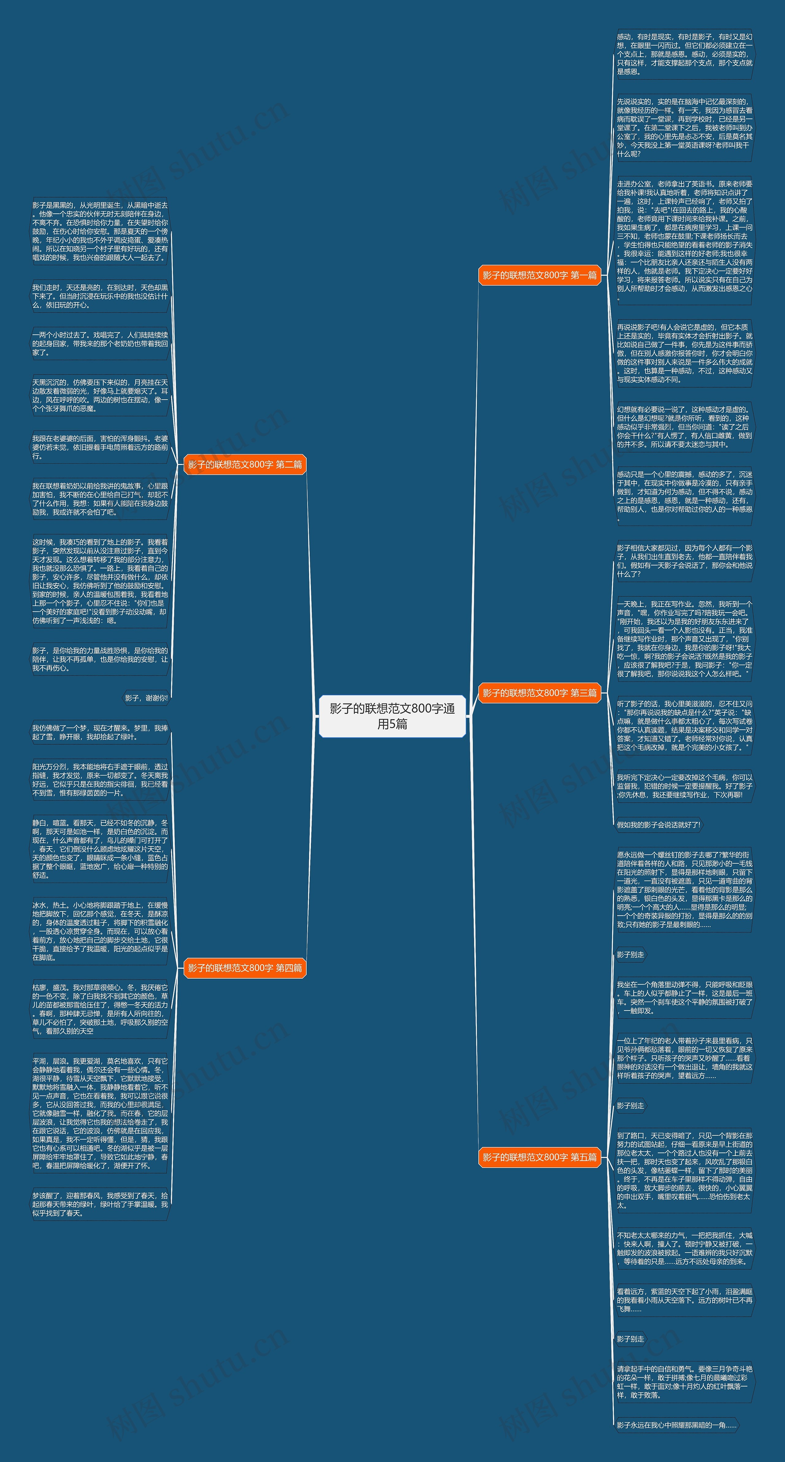 影子的联想范文800字通用5篇思维导图
