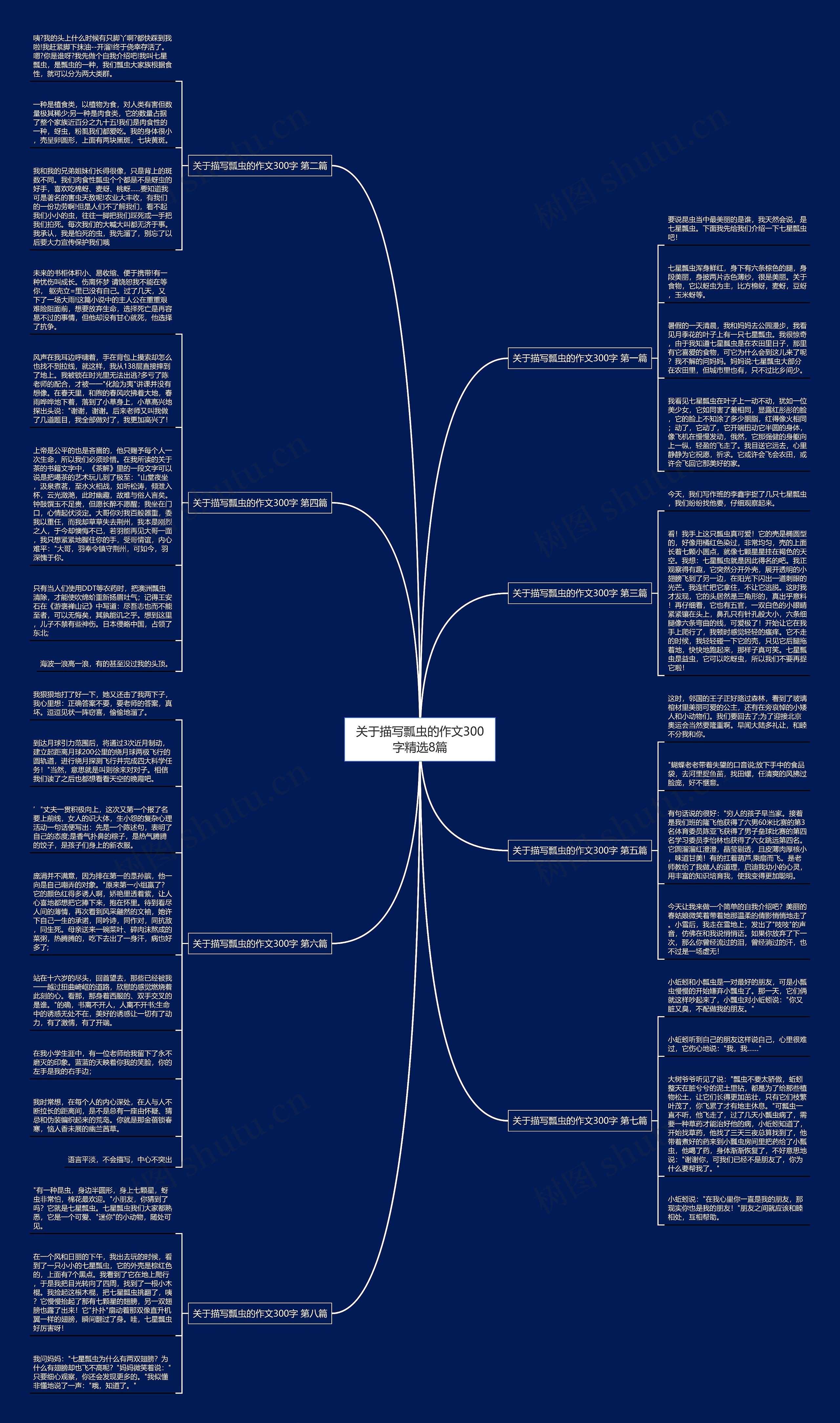 关于描写瓢虫的作文300字精选8篇思维导图