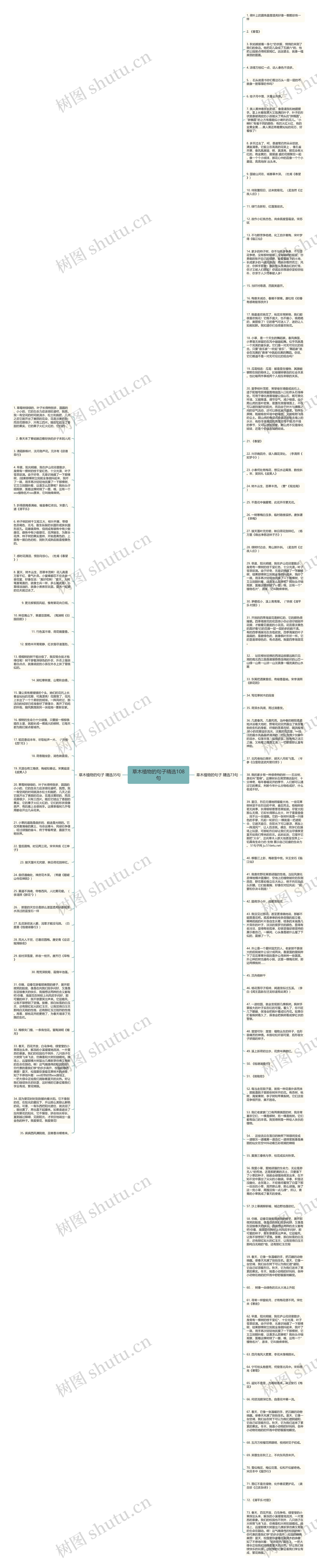 草木植物的句子精选108句思维导图