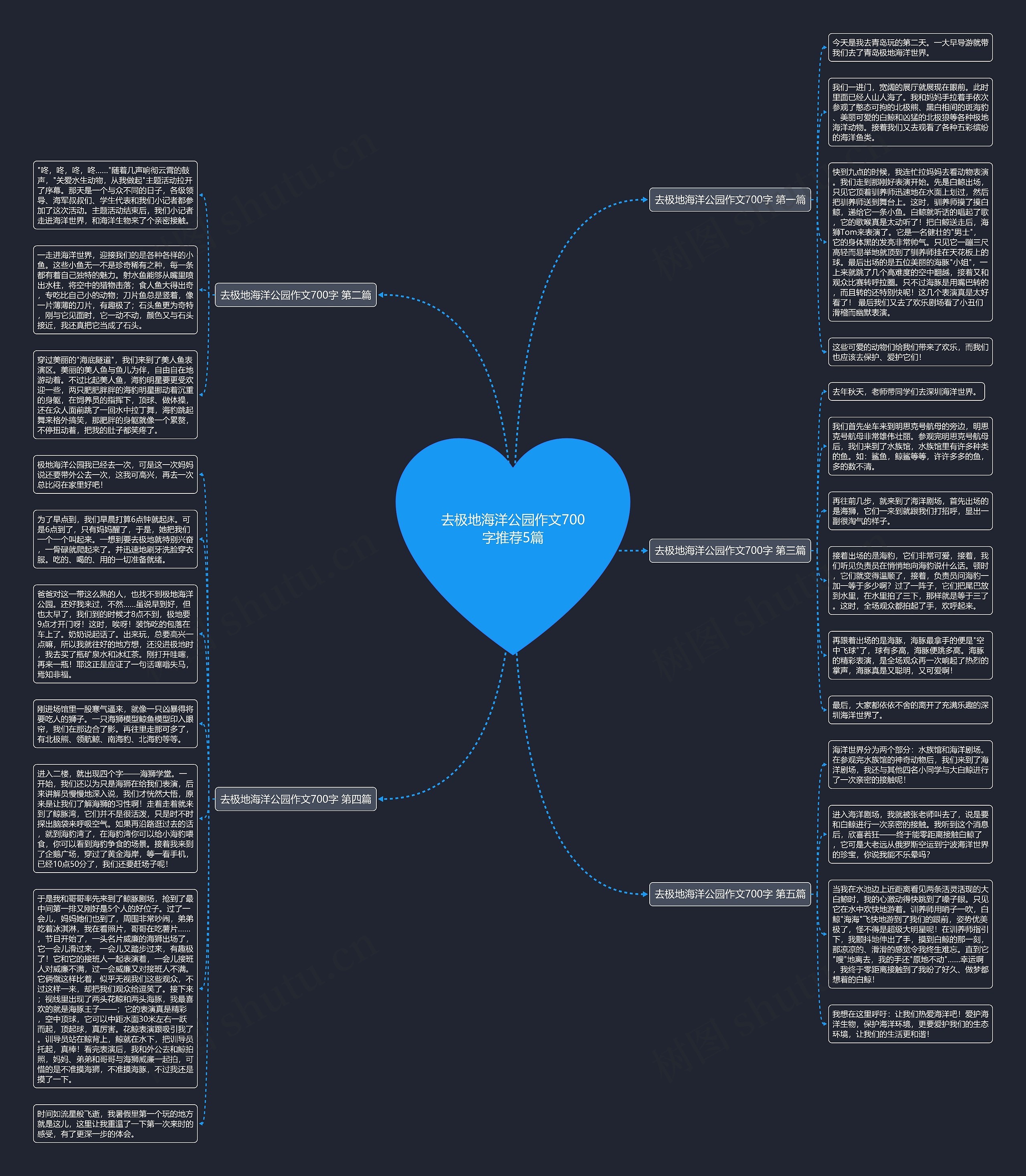 去极地海洋公园作文700字推荐5篇思维导图