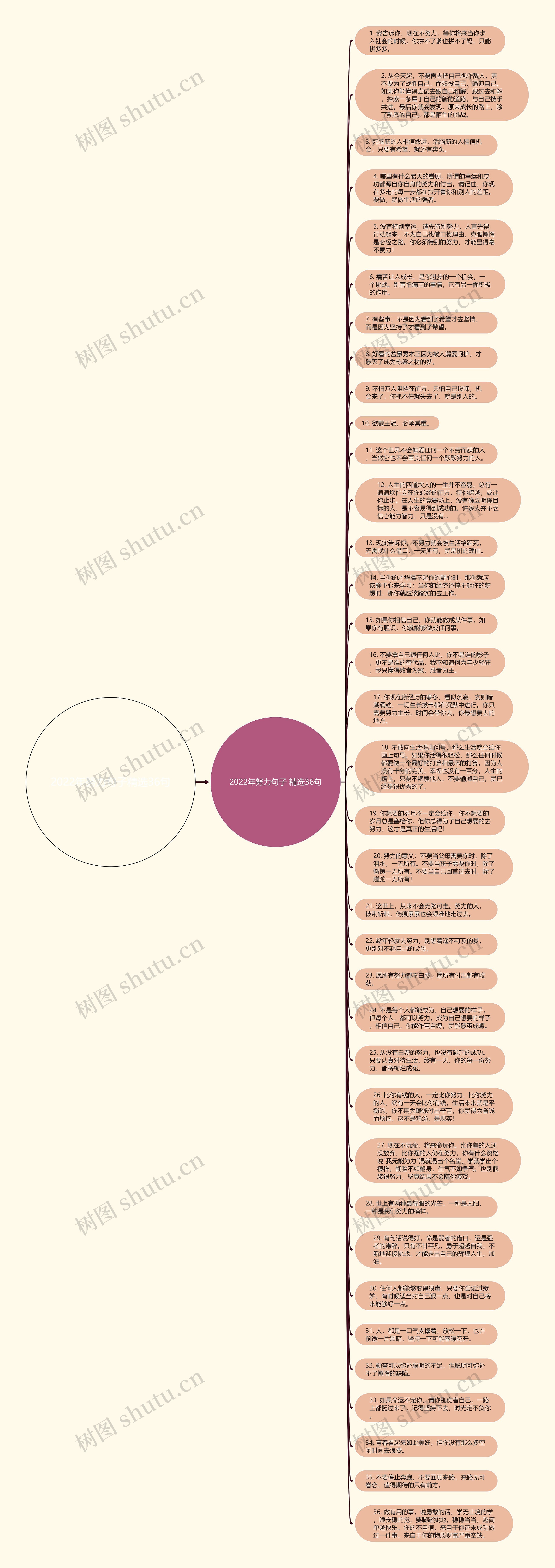 2022年努力句子精选36句思维导图