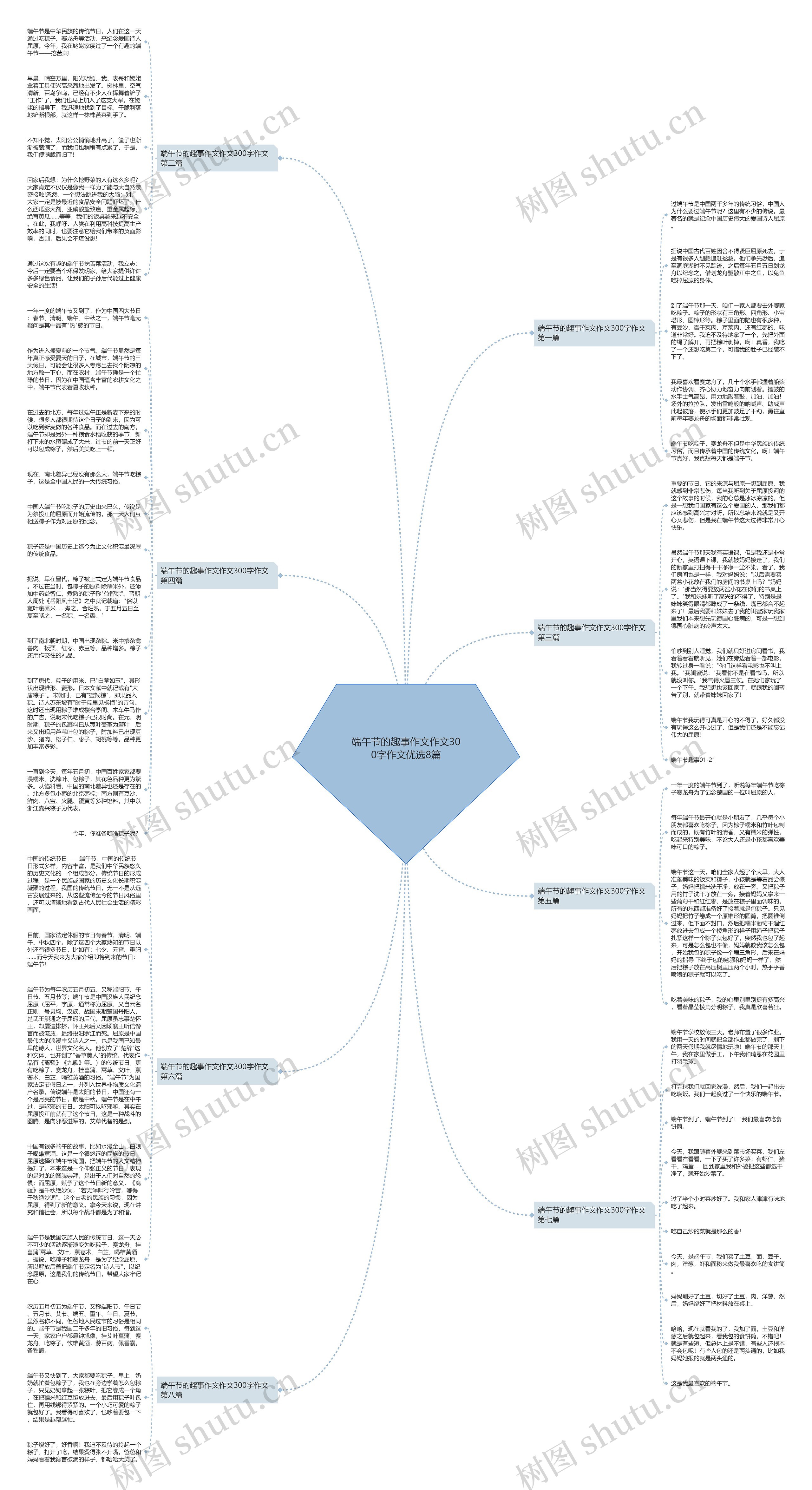 端午节的趣事作文作文300字作文优选8篇思维导图