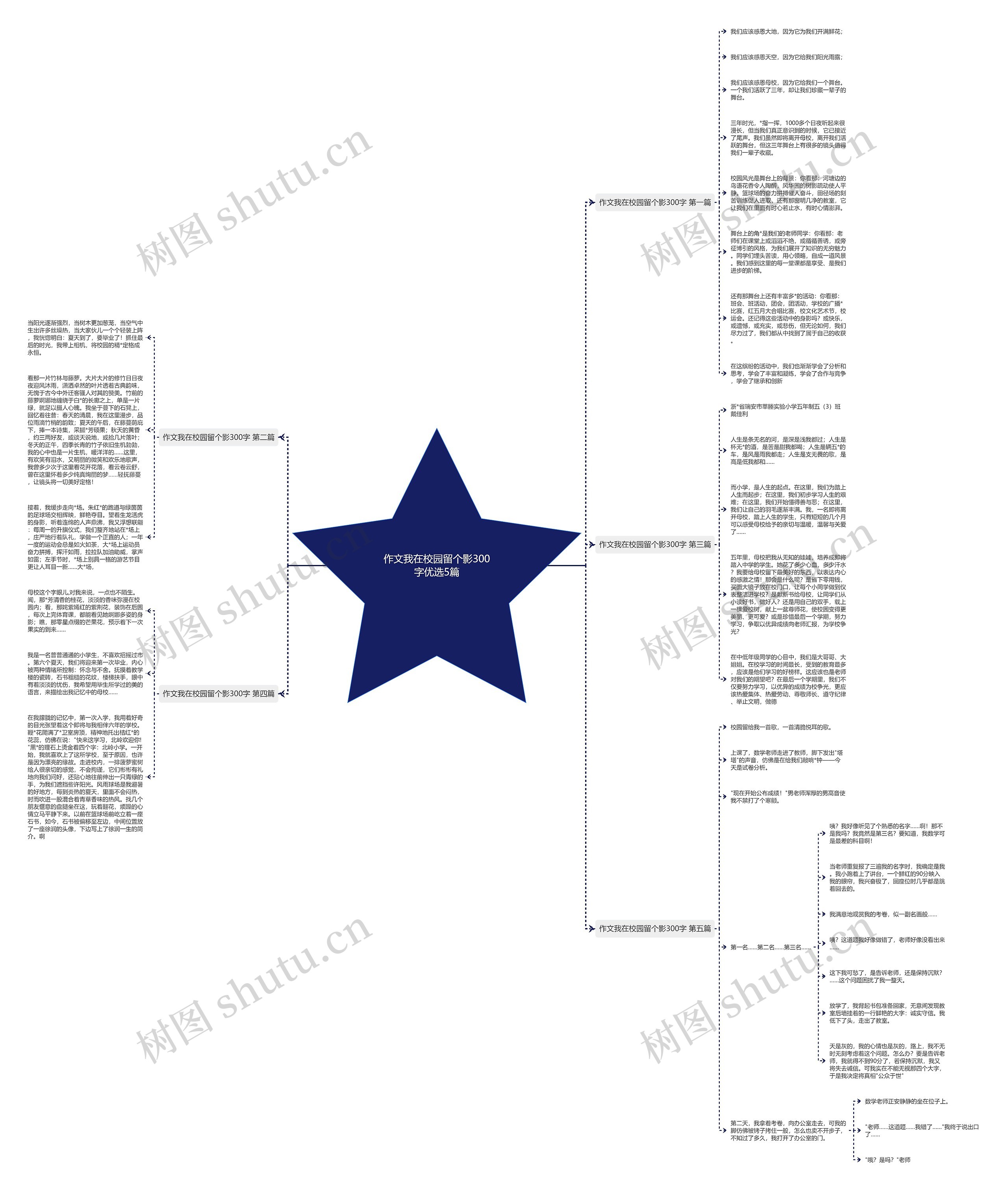 作文我在校园留个影300字优选5篇思维导图