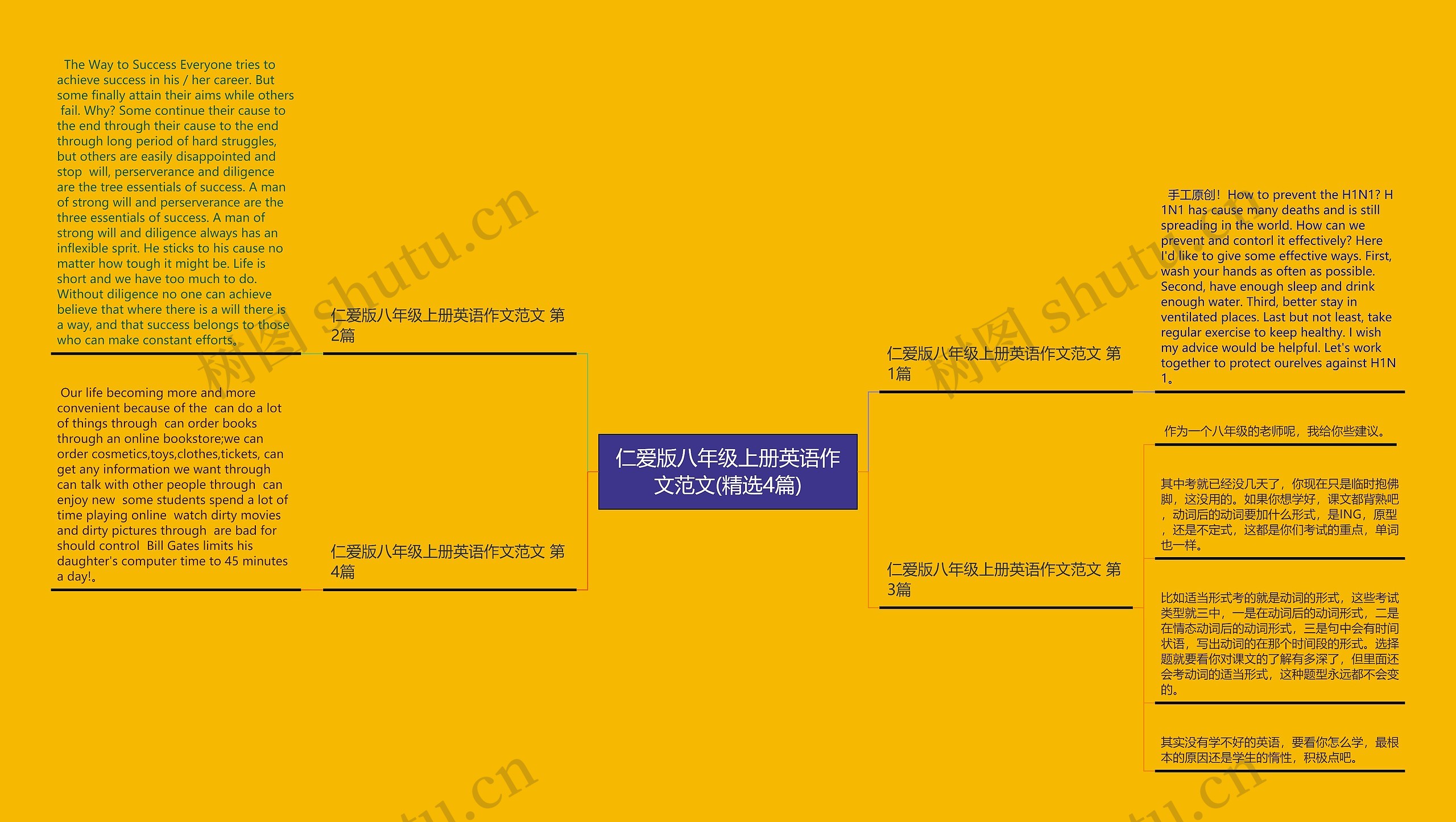 仁爱版八年级上册英语作文范文(精选4篇)思维导图