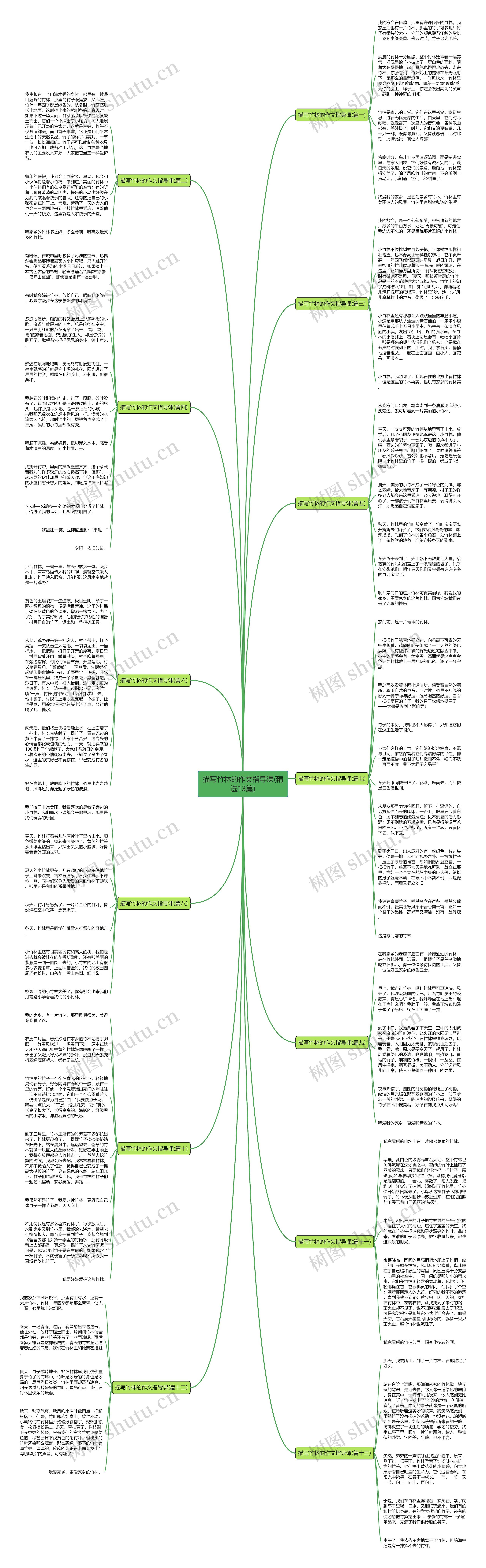 描写竹林的作文指导课(精选13篇)思维导图