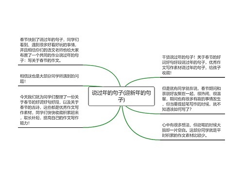 说过年的句子(迎新年的句子) 说过年的句子(迎新年的句子)