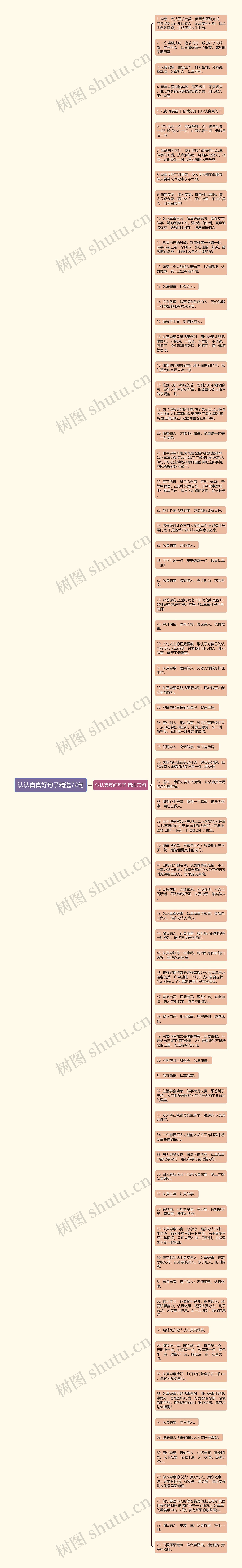 认认真真好句子精选72句思维导图