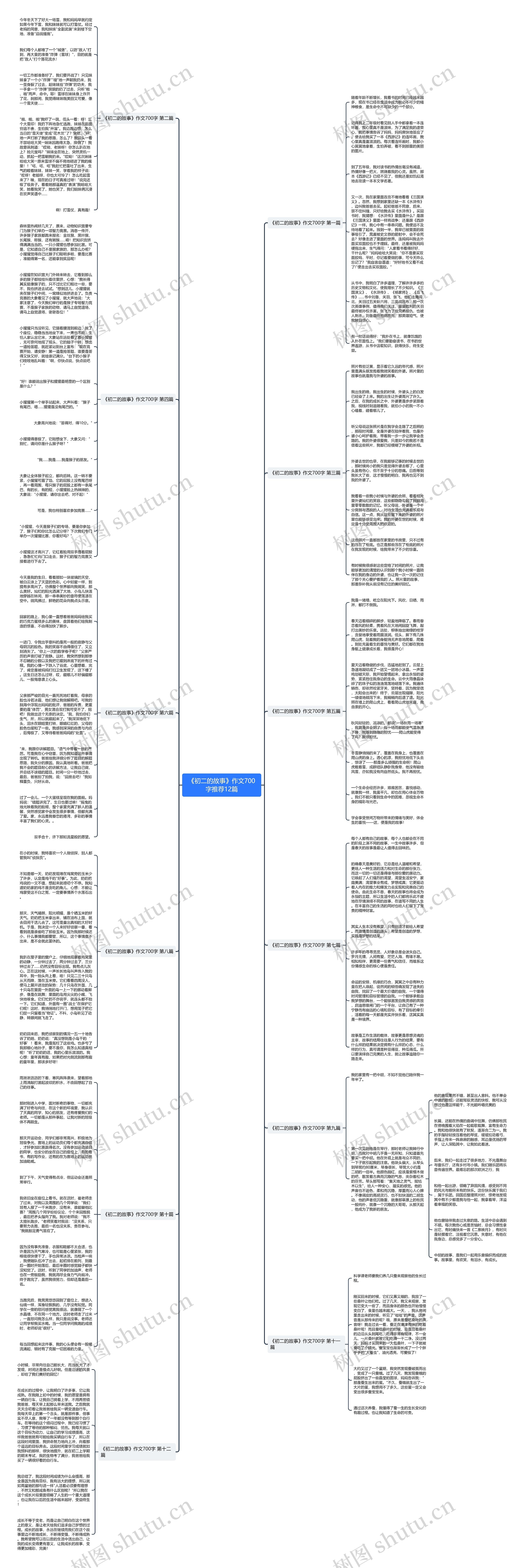 《初二的故事》作文700字推荐12篇思维导图