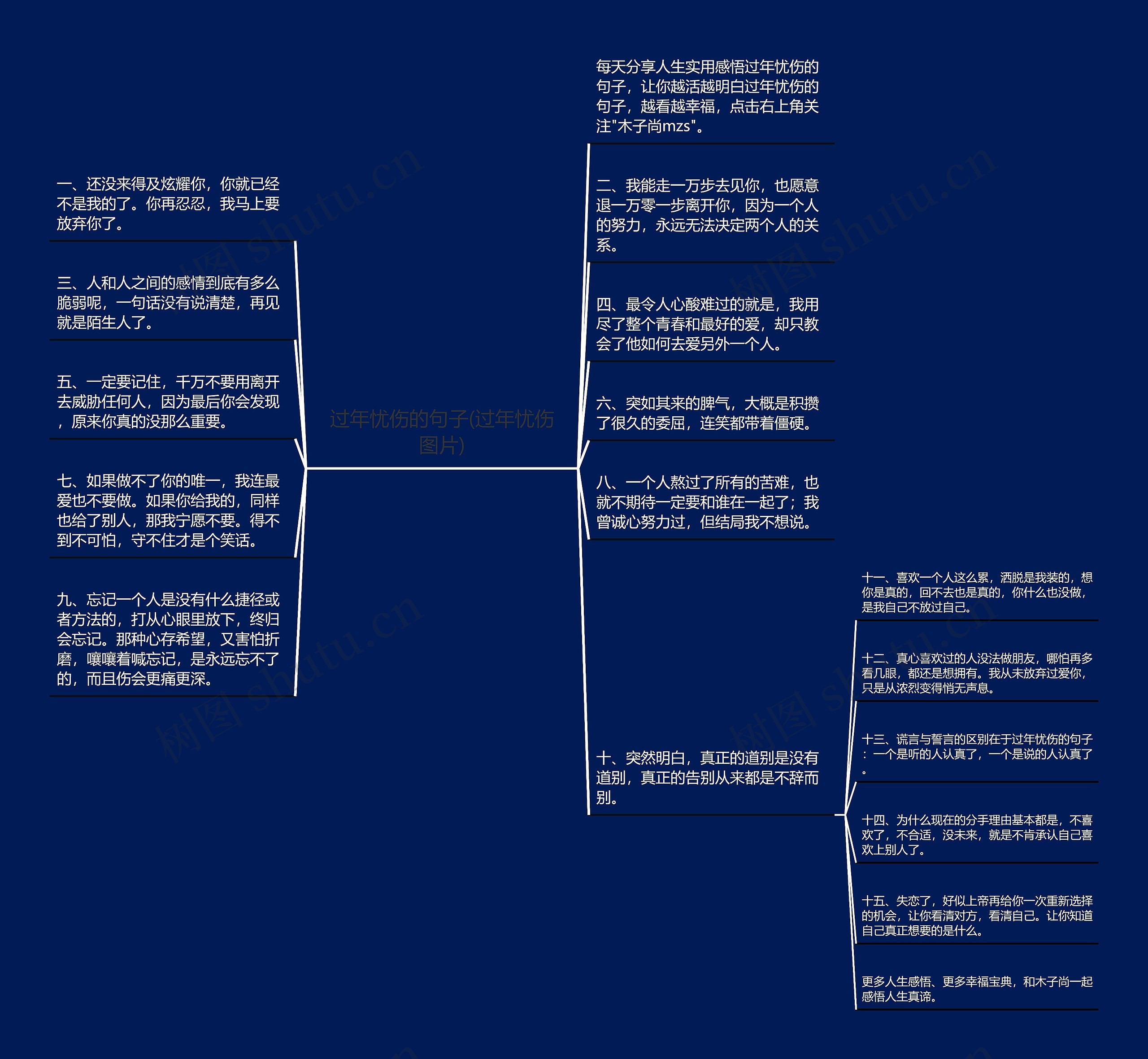 过年忧伤的句子(过年忧伤图片)思维导图