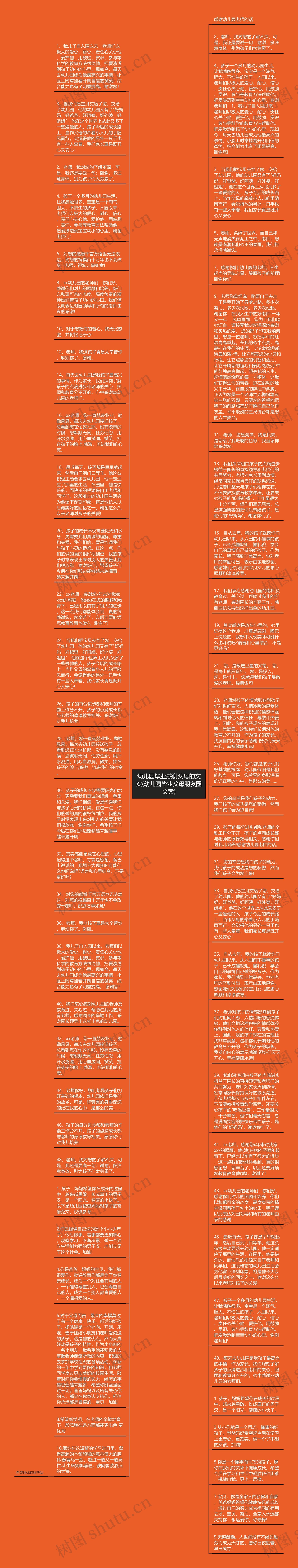 幼儿园毕业感谢父母的文案(幼儿园毕业父母朋友圈文案)思维导图