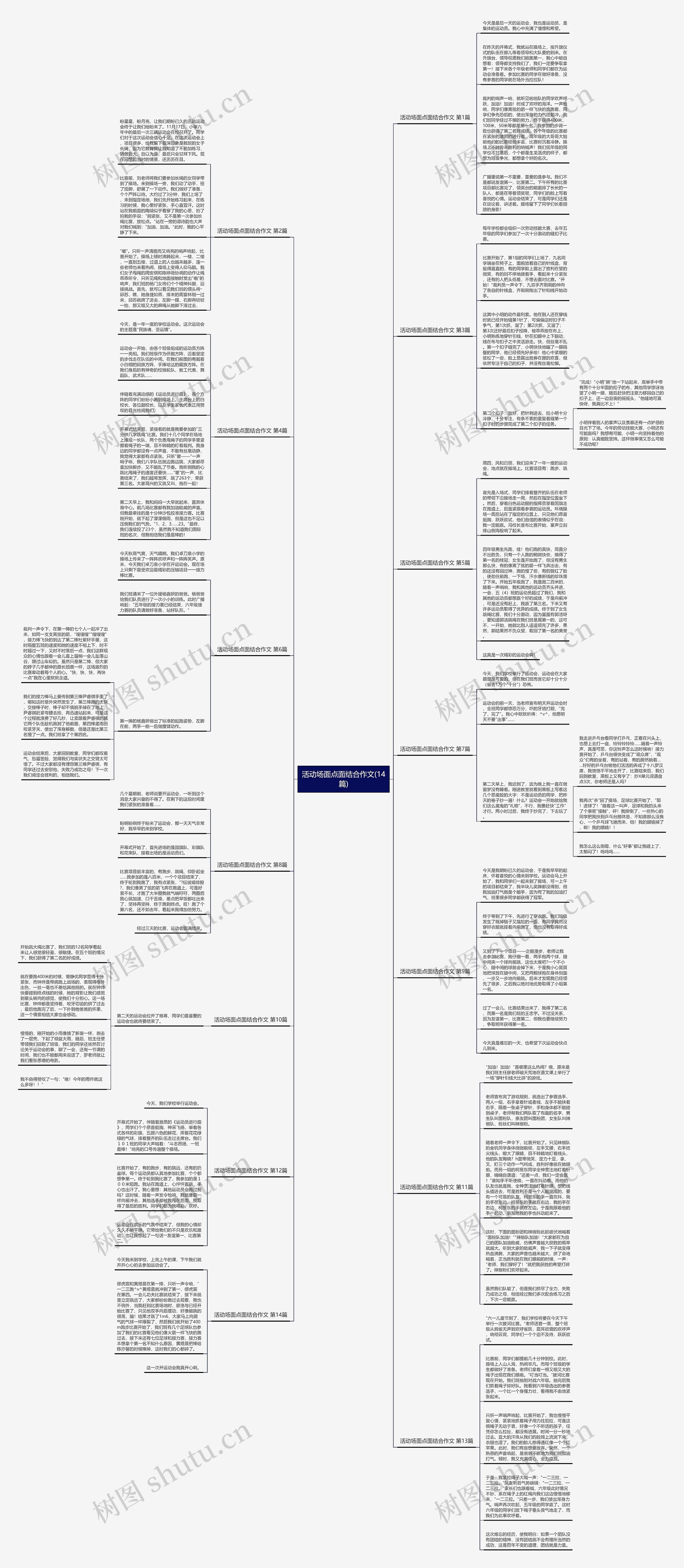 活动场面点面结合作文(14篇)思维导图