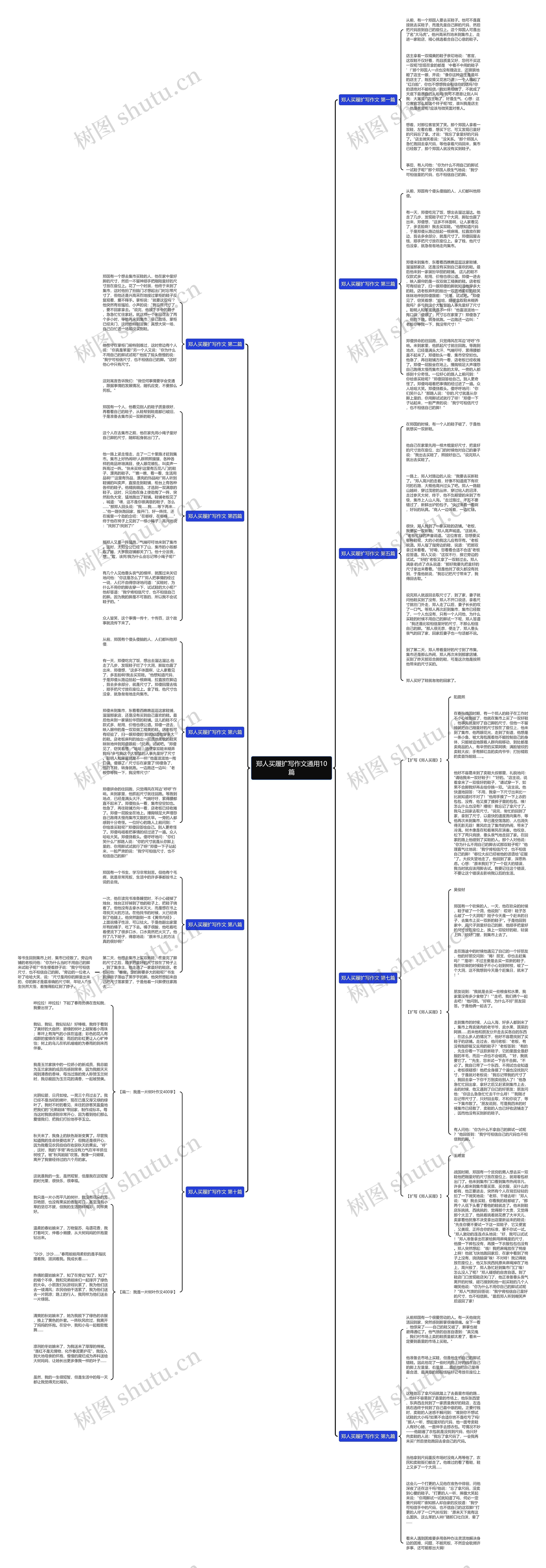 郑人买履扩写作文通用10篇思维导图