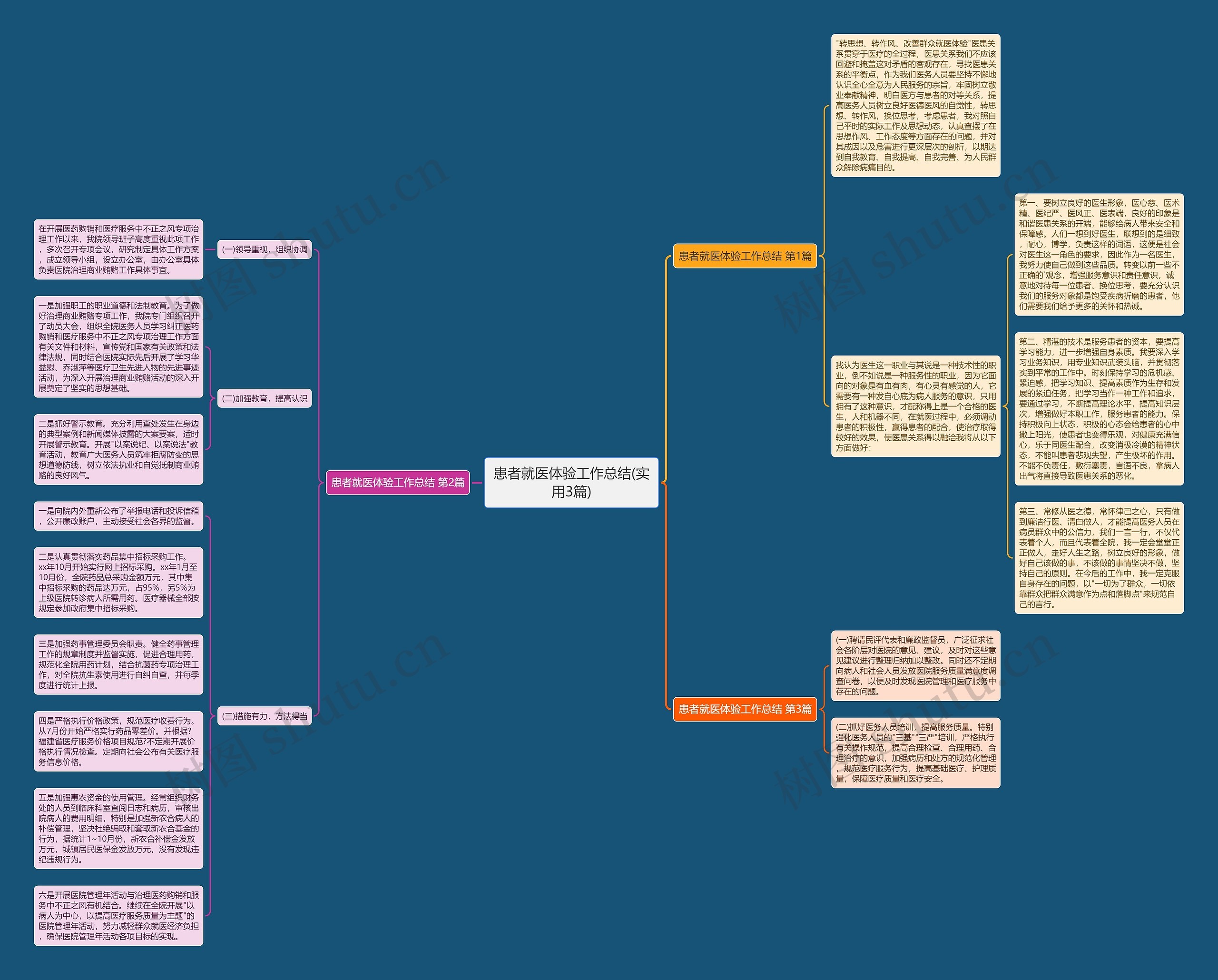 患者就医体验工作总结(实用3篇)思维导图