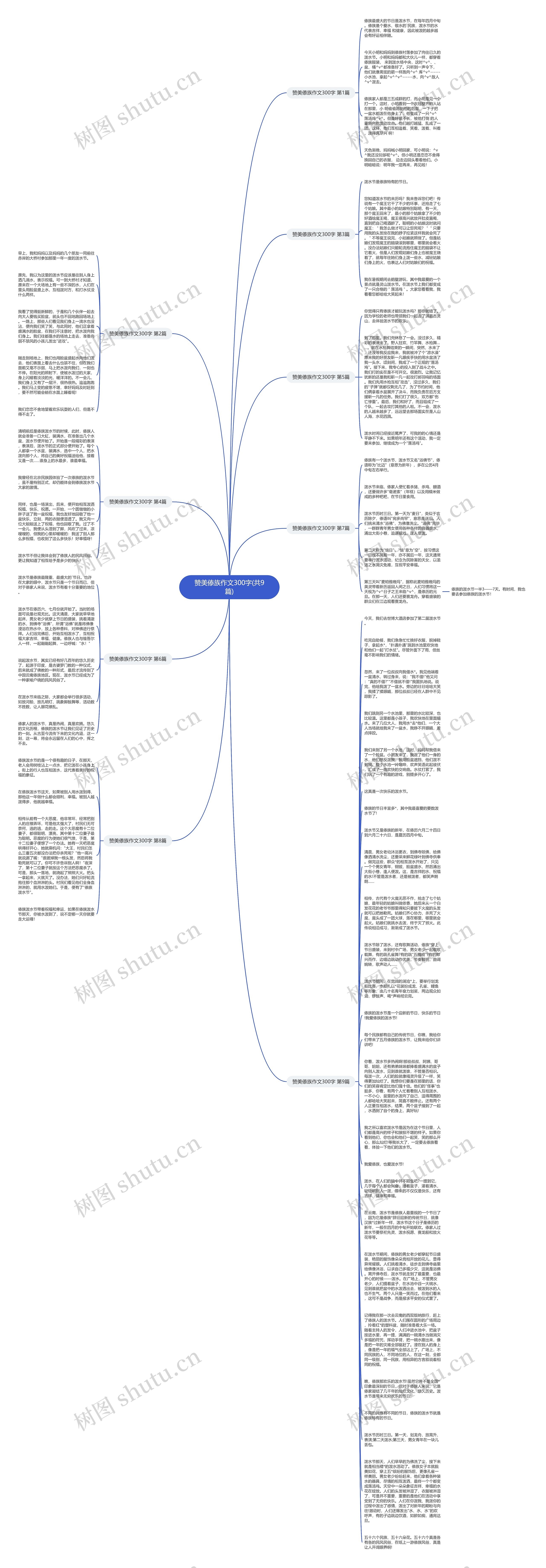 赞美傣族作文300字(共9篇)思维导图
