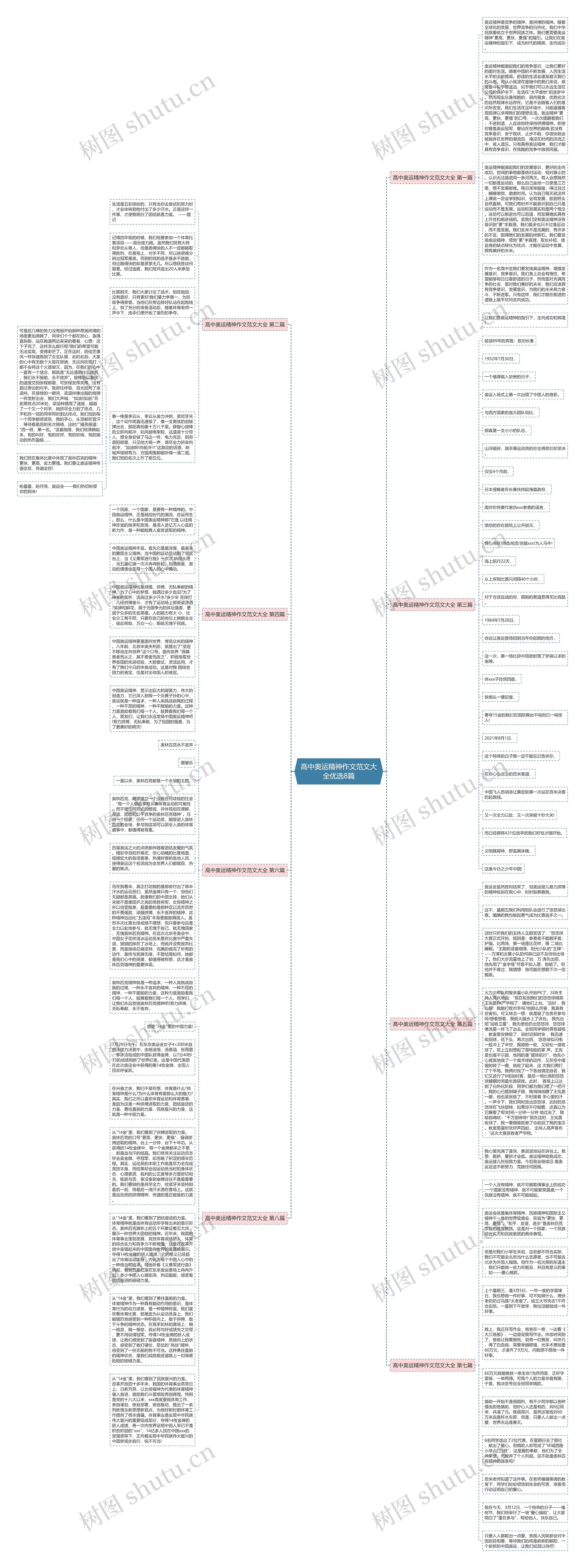 高中奥运精神作文范文大全优选8篇思维导图