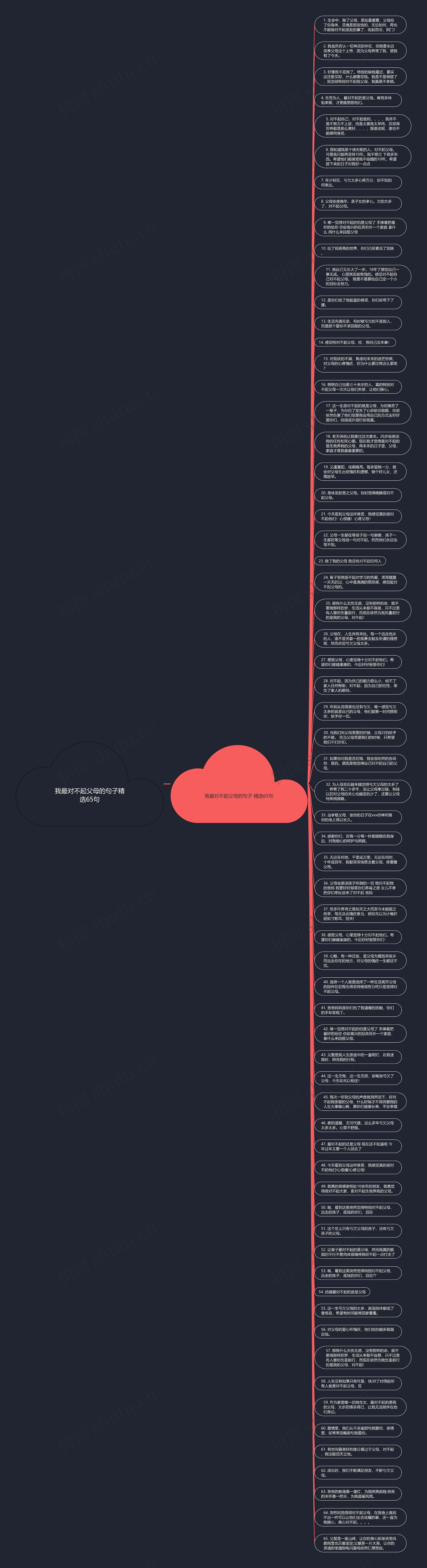 我最对不起父母的句子精选65句思维导图