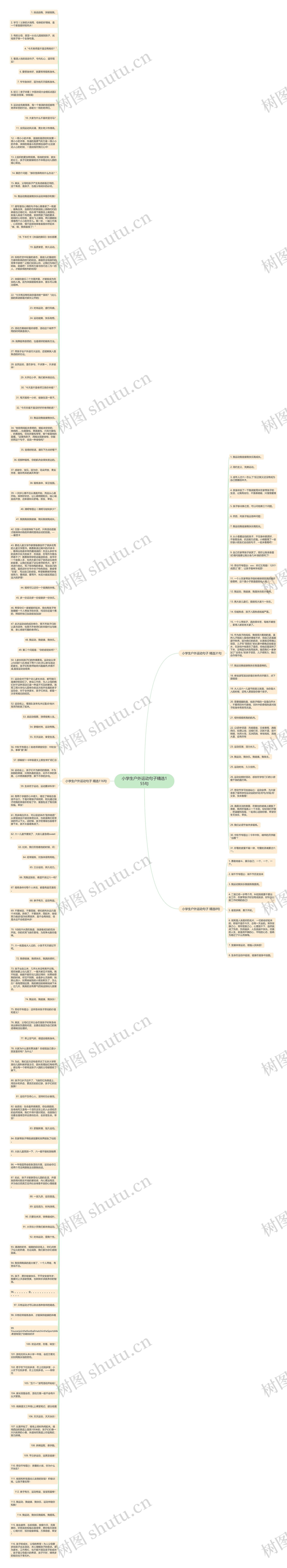 小学生户外运动句子精选155句思维导图