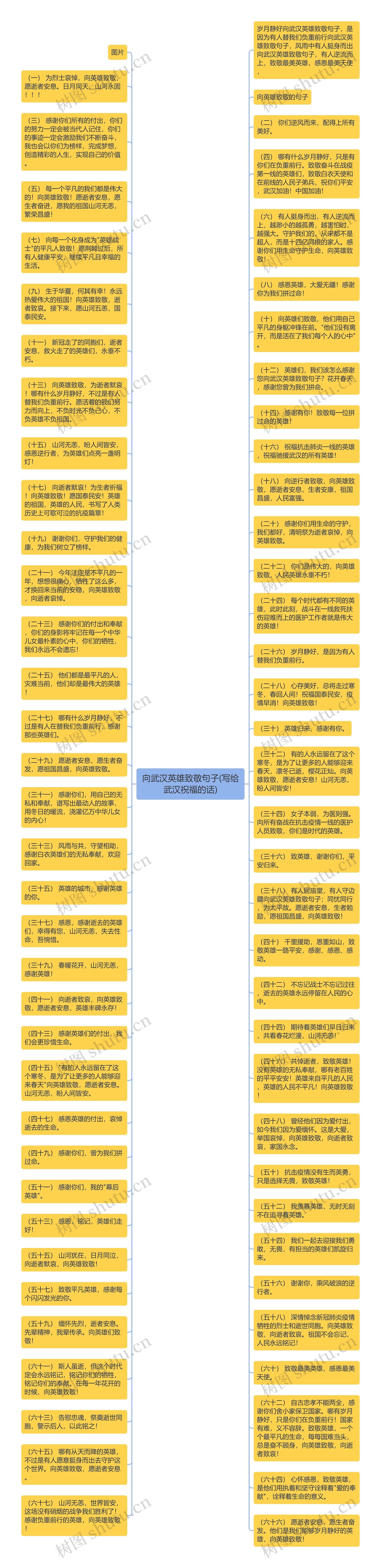 向武汉英雄致敬句子(写给武汉祝福的话)思维导图