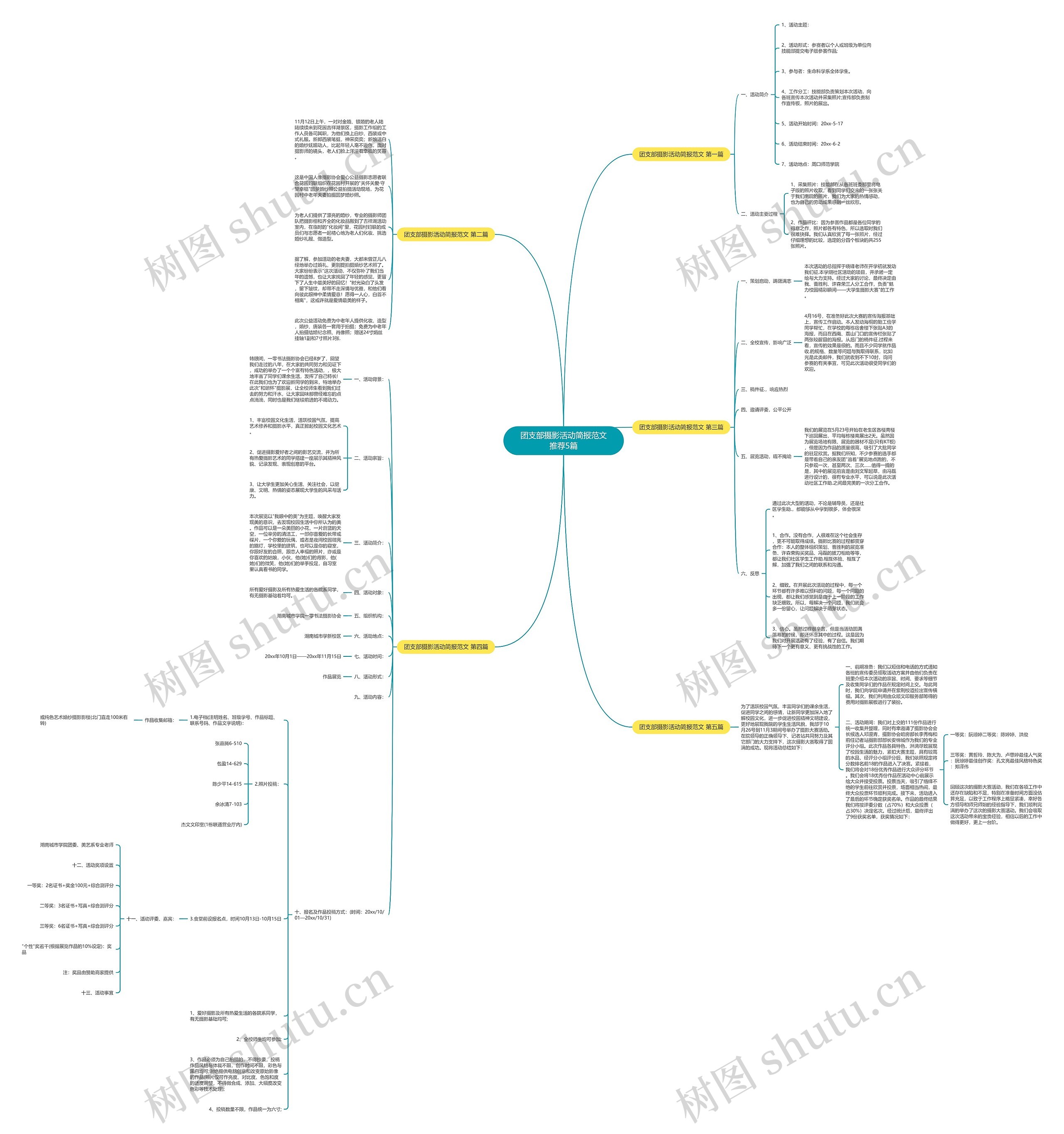 团支部摄影活动简报范文推荐5篇思维导图